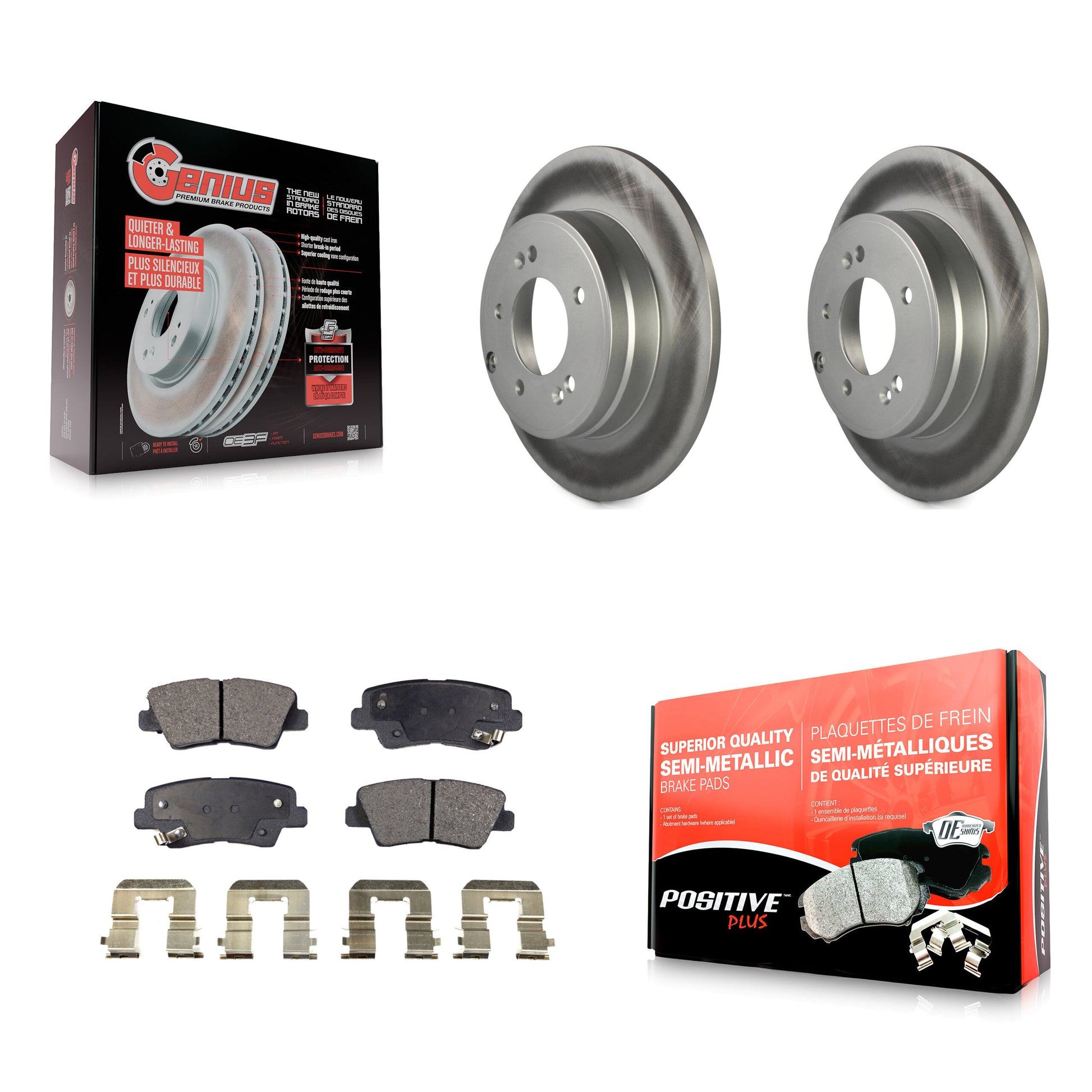 Transit Auto KGF-101429 Disc Brake Kit for 2008-2017 Hyundai Azera, Kia Optima, Hyundai Sonata - Rear