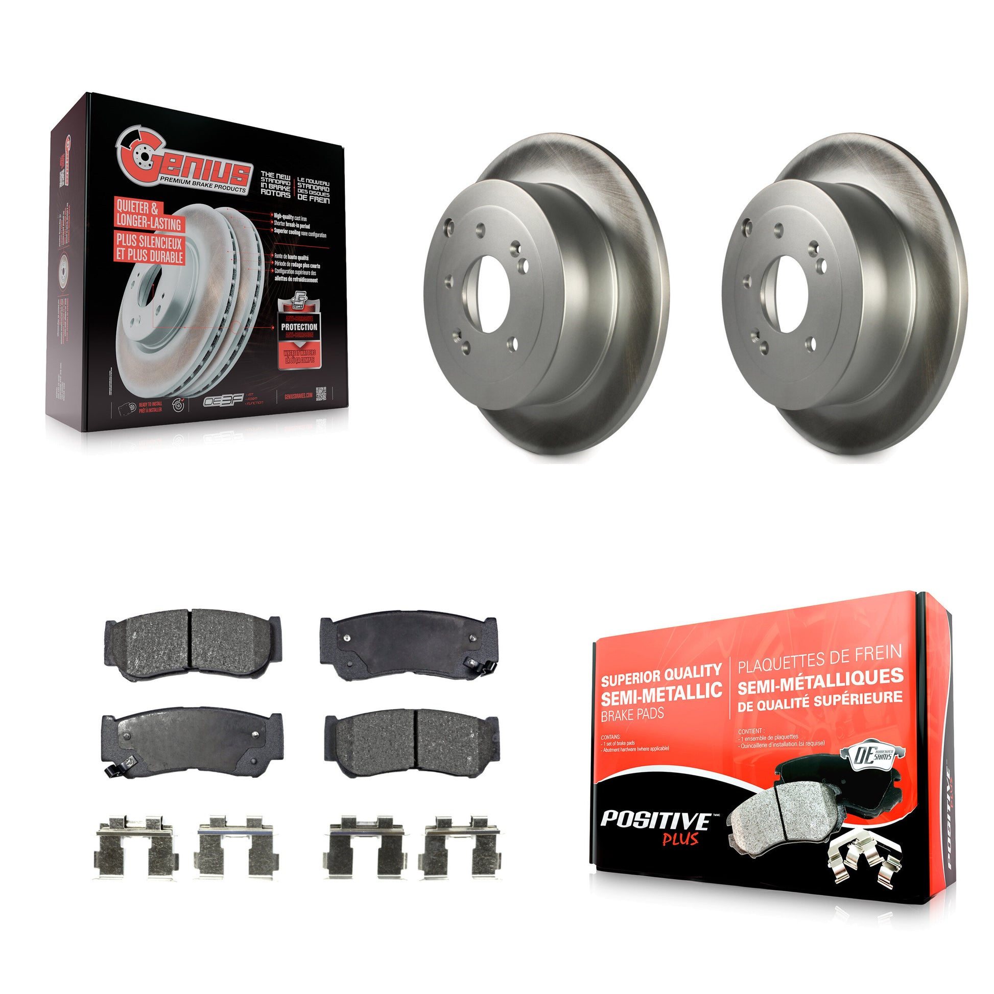 Transit Auto KGF-101444 Disc Brake Kit for 2007-2009 Hyundai Santa Fe - Rear