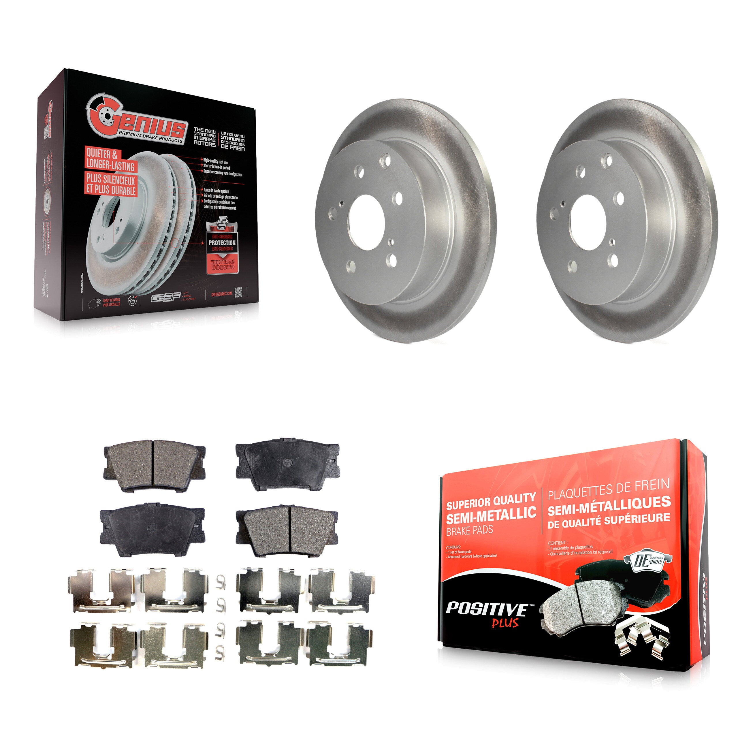 Transit Auto KGF-101445 Disc Brake Kit for 2006-2018 Lexus HS250h, Toyota RAV4 - Rear