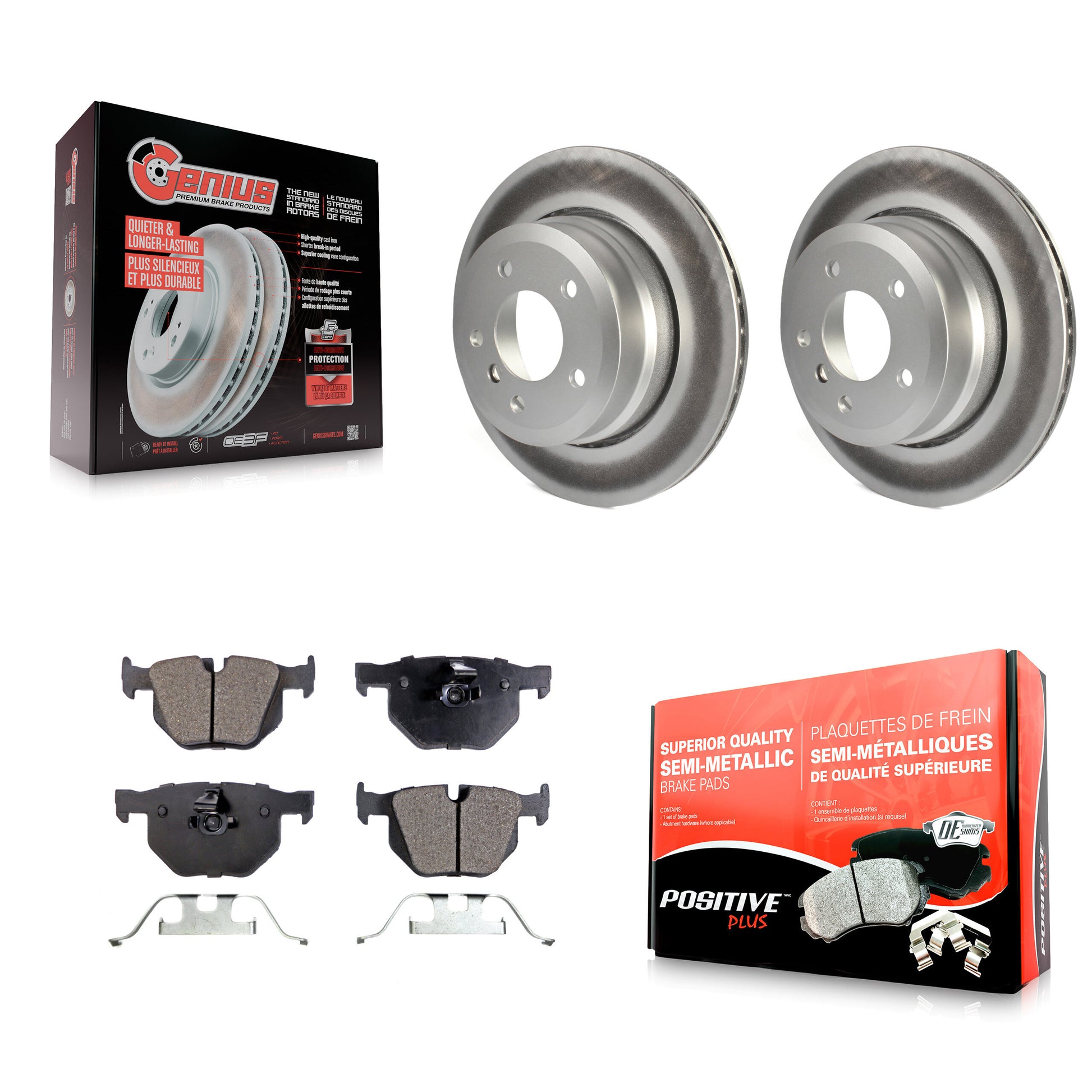 Transit Auto KGF-101452 Disc Brake Kit for 2006-2010 BMW 528i, BMW 528i xDrive and More - Rear