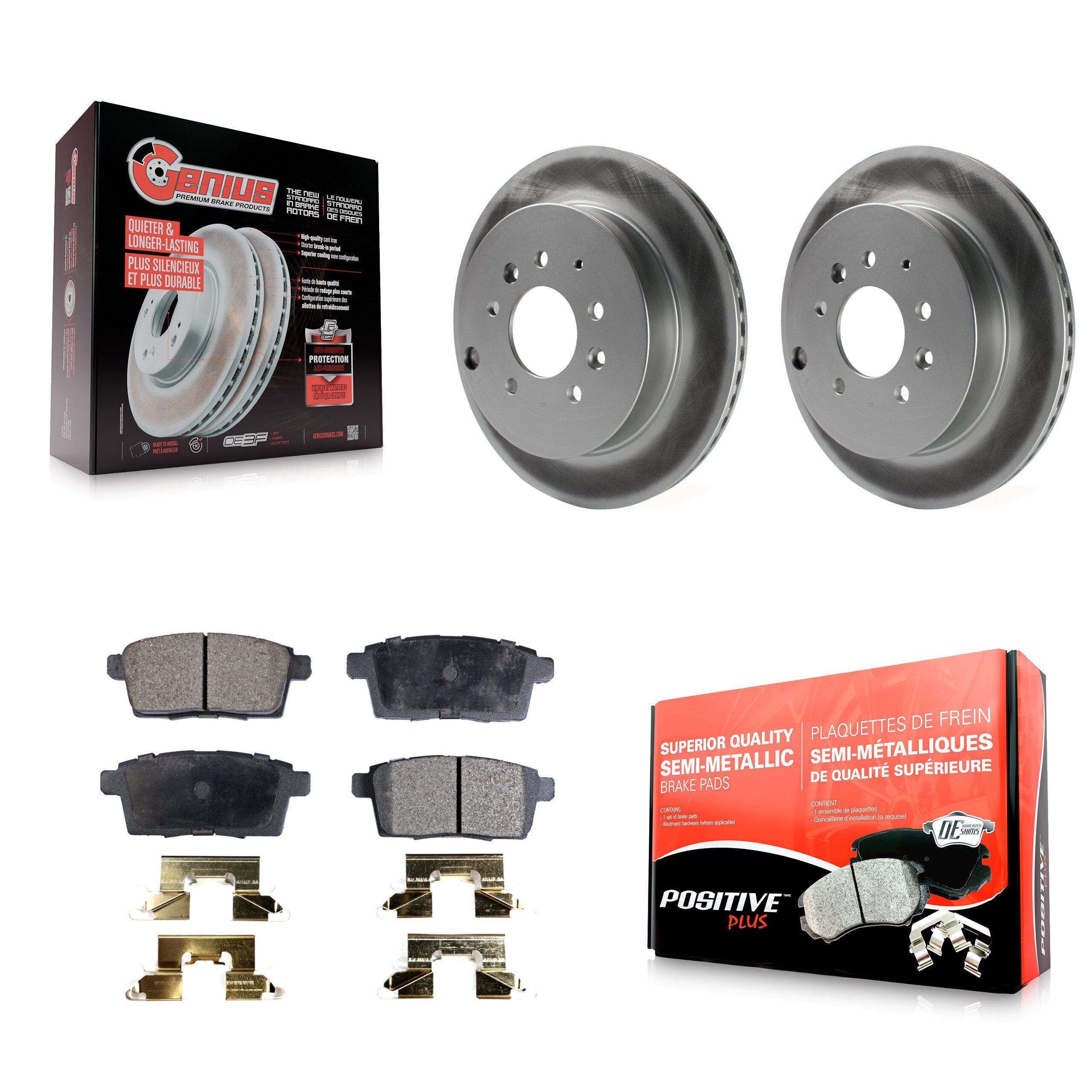 Transit Auto KGF-101456 Disc Brake Kit for 2007-2012 Ford Edge, Lincoln MKX, Mazda CX-7 - Rear