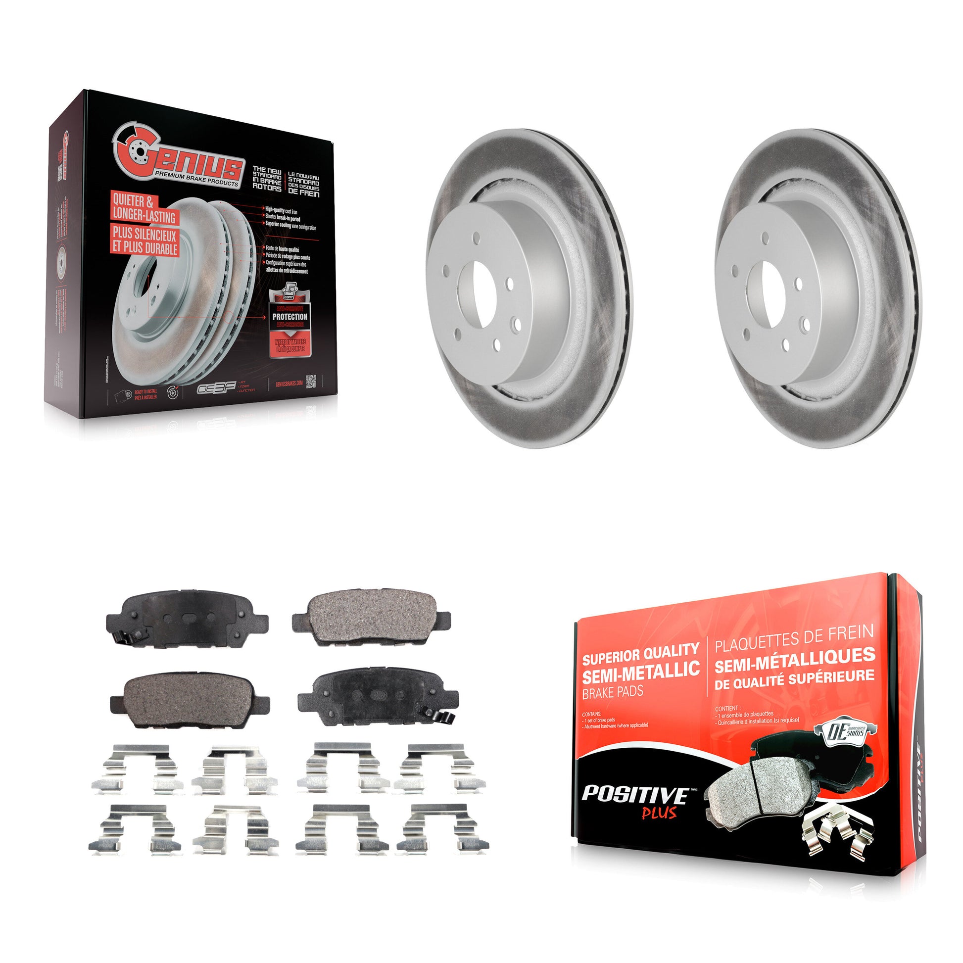 Transit Auto KGF-101460 Disc Brake Kit for 2007-2015 INFINITI Q60, INFINITI G35 - Rear