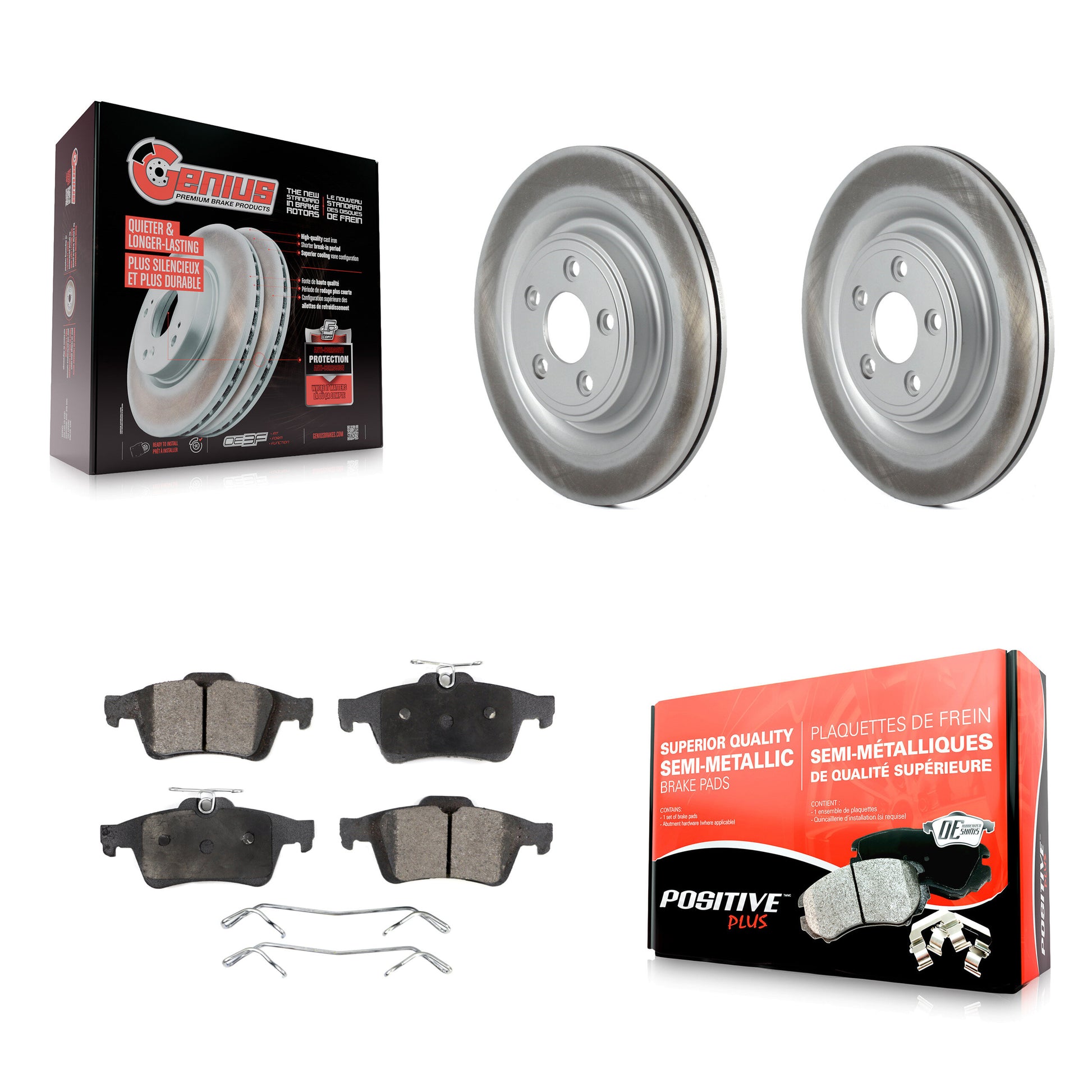 Transit Auto KGF-101482 Disc Brake Kit for 2005-2016 Jaguar XJ, Jaguar XF and More - Rear