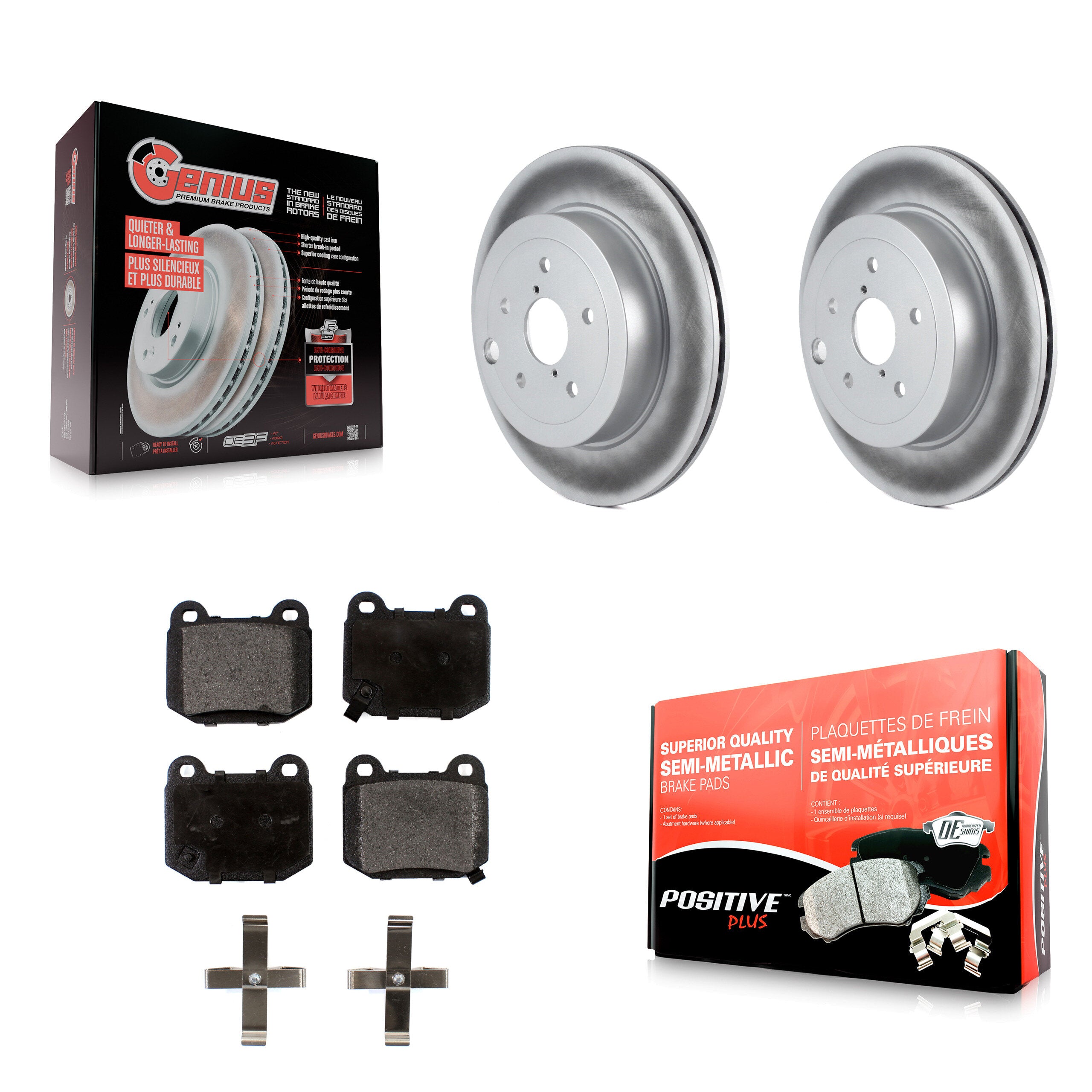 Transit Auto KGF-101485 Disc Brake Kit for 2008-2017 Subaru WRX STI, Subaru Impreza - Rear