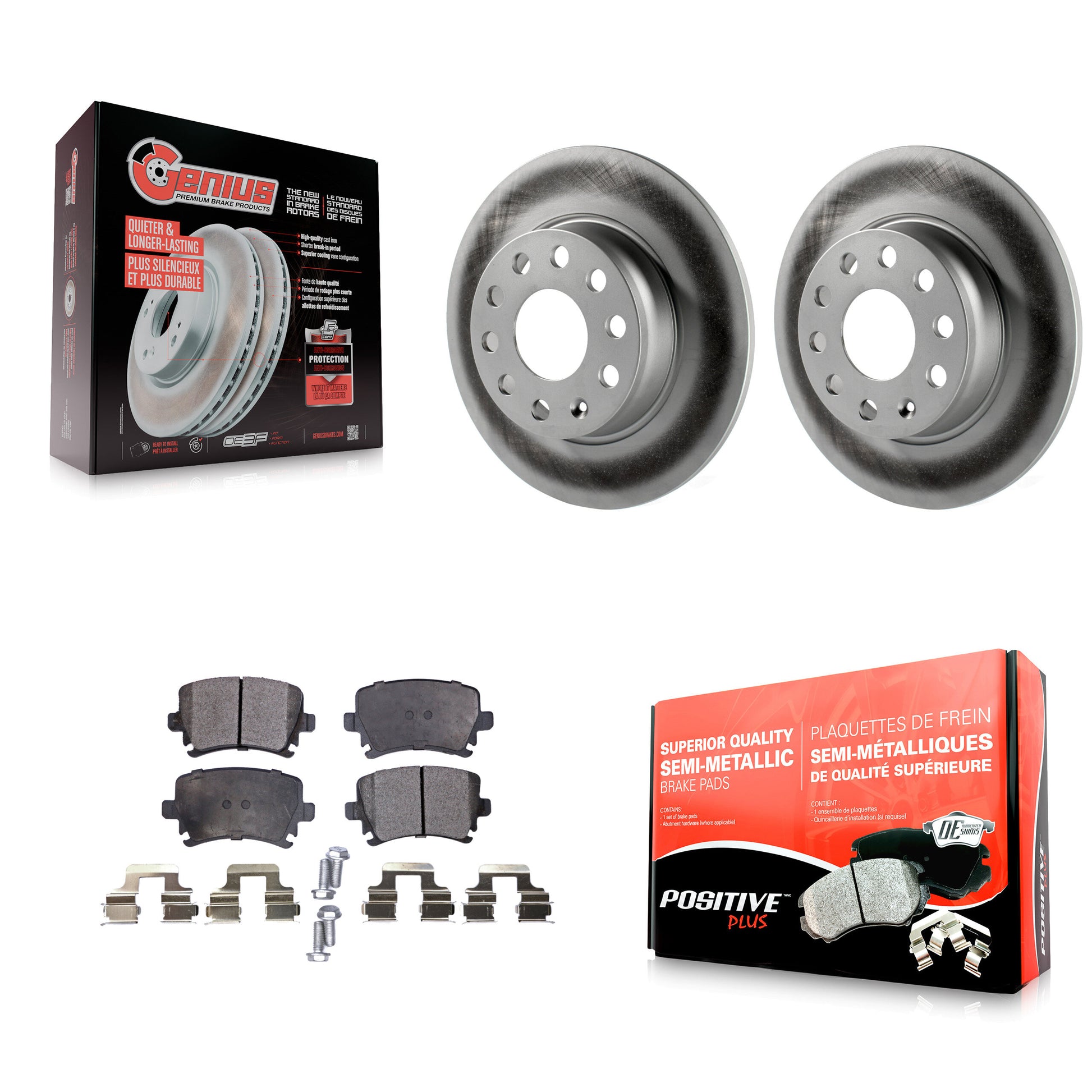 Transit Auto KGF-101506 Disc Brake Kit for 2009-2015 Volkswagen GTI, Audi A3 Quattro - Rear
