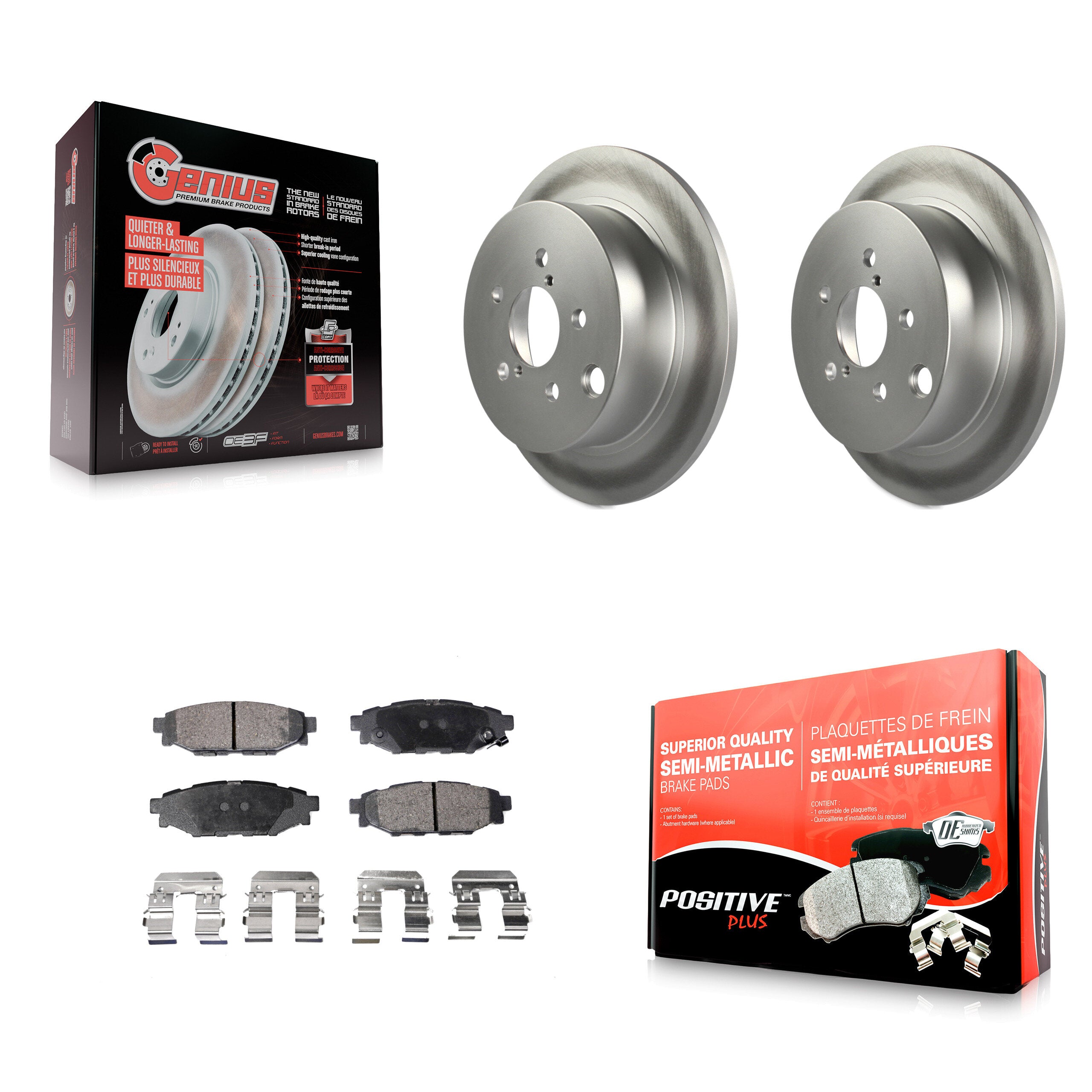 Transit Auto KGF-101531 Disc Brake Kit for 2012-2023 Subaru Crosstrek, Subaru Impreza and More - Rear