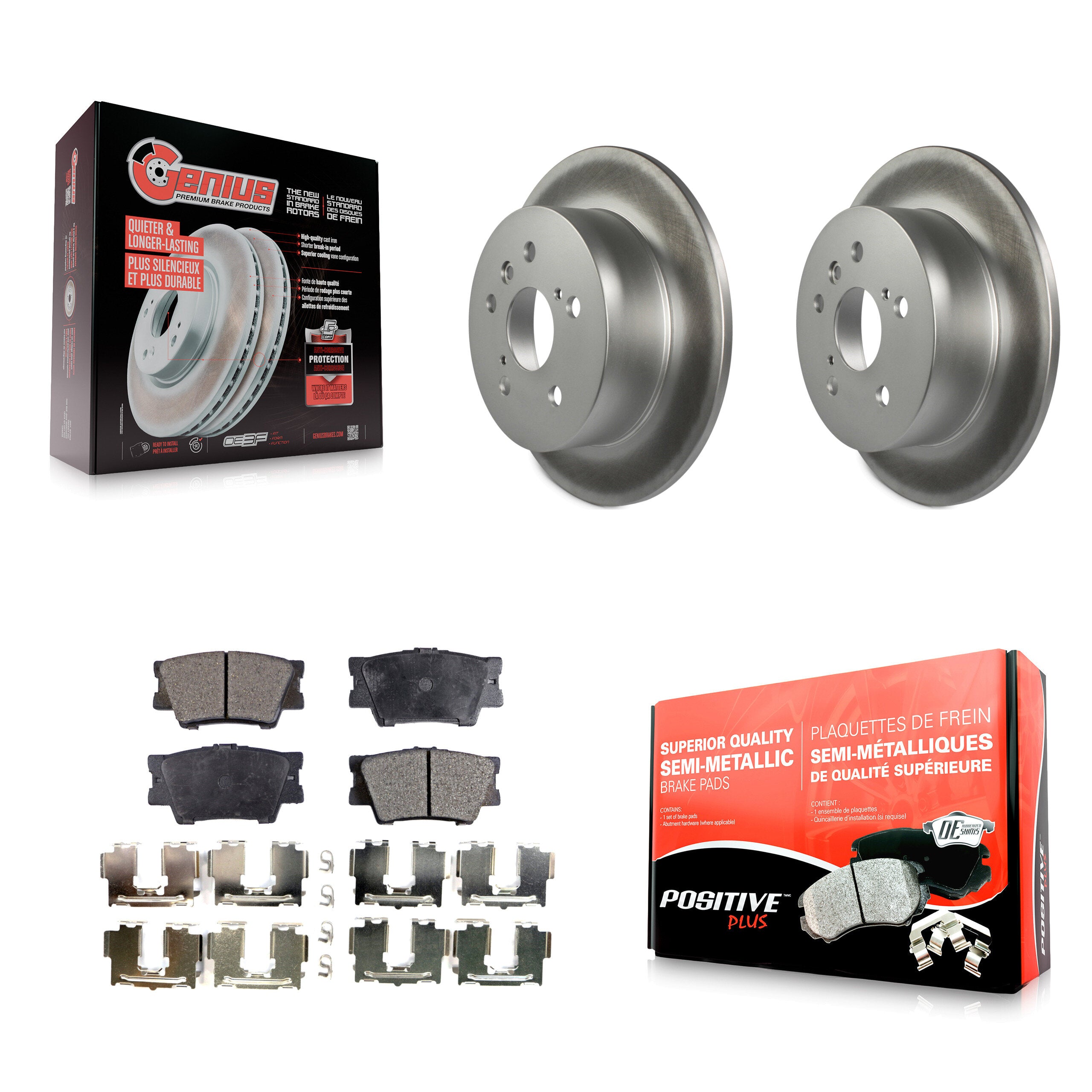 Transit Auto KGF-101532 Disc Brake Kit for 2012-2018 Lexus ES300h, Lexus ES350 and More - Rear