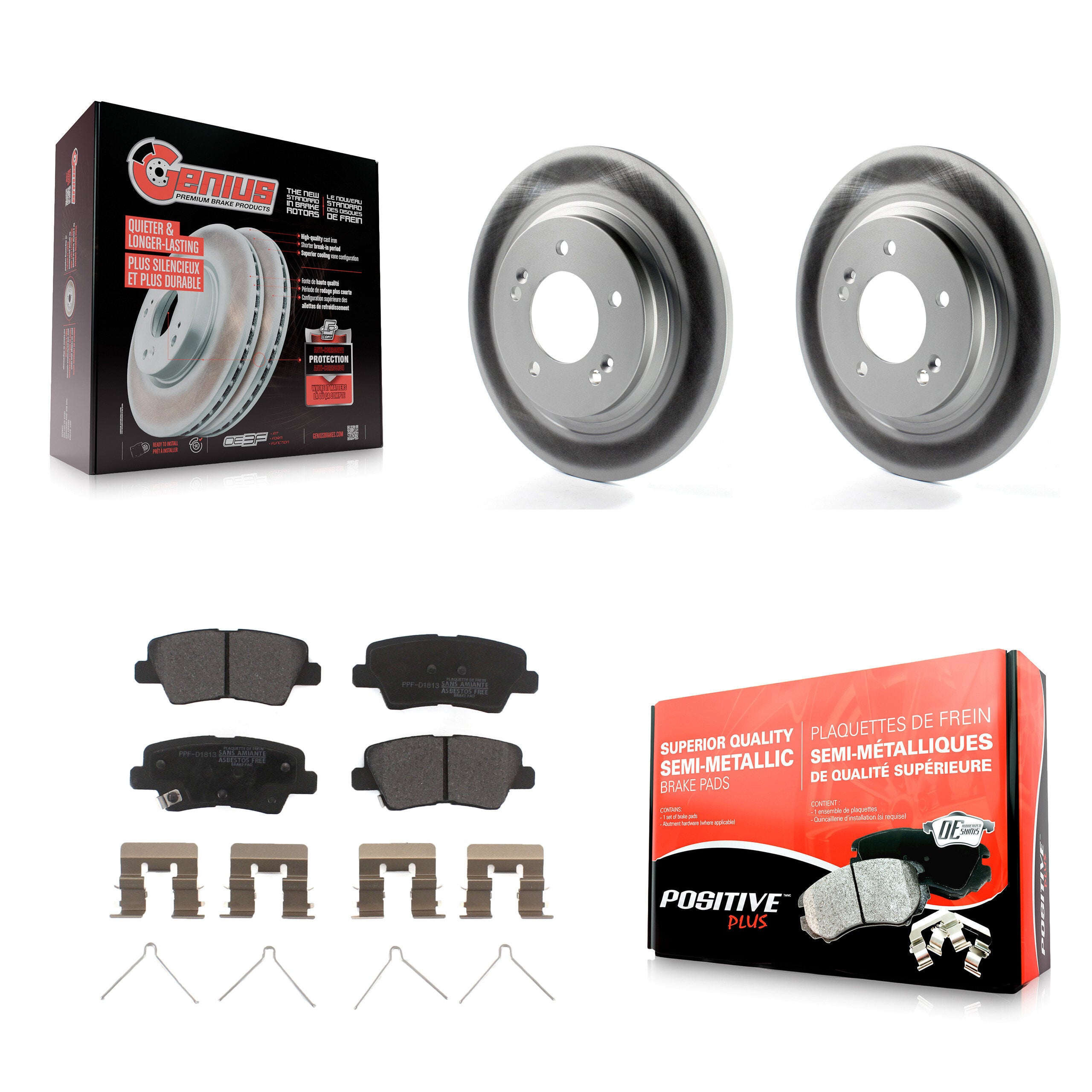 Transit Auto KGF-101544 Disc Brake Kit for 2016-2024 Hyundai Elantra GT, Kia Forte5 and More - Rear