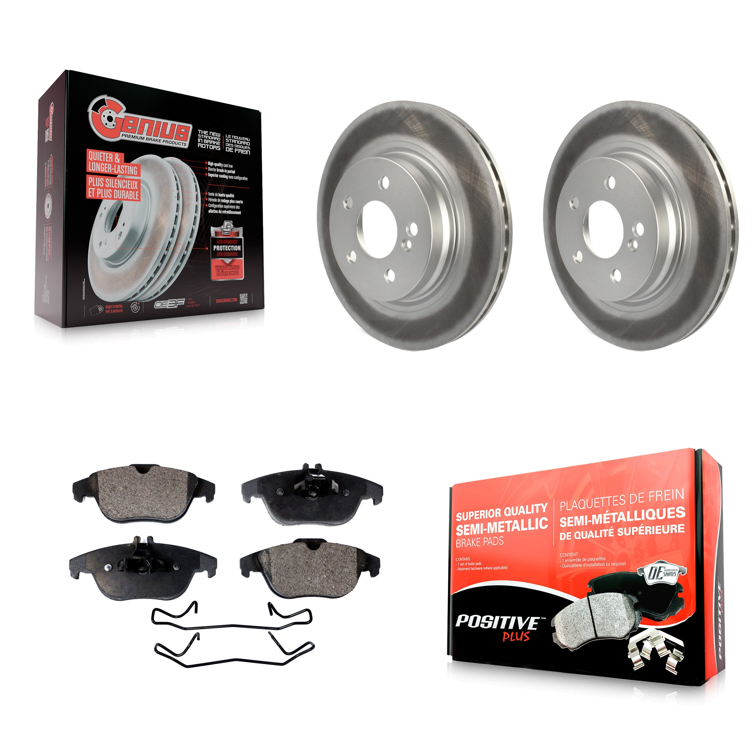 Transit Auto KGF-101552 Disc Brake Kit for 2008-2016 Mercedes-Benz C300, Mercedes-Benz C250 and More - Rear