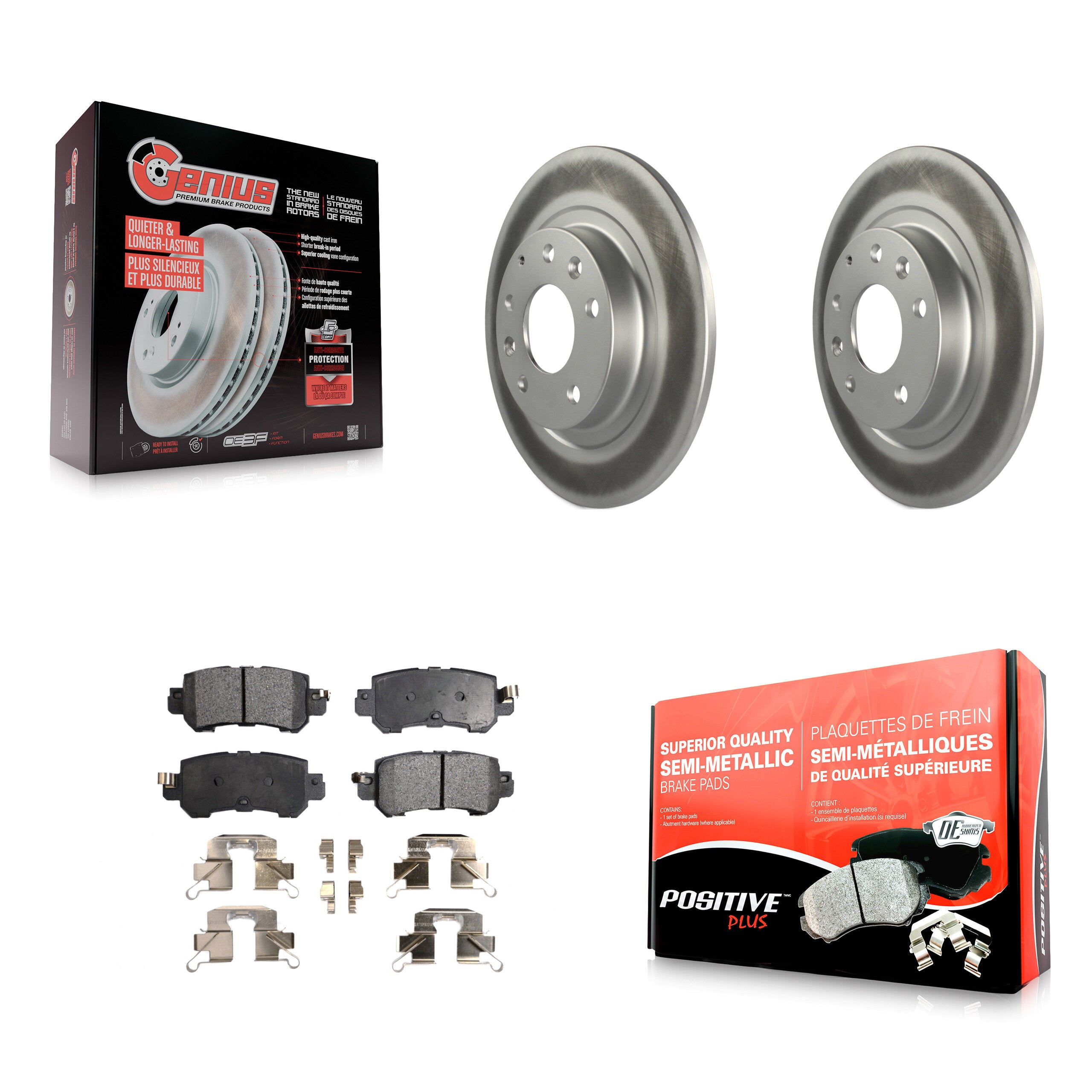 Transit Auto KGF-101563 Disc Brake Kit for 2016-2018 Mazda CX-3 - Rear