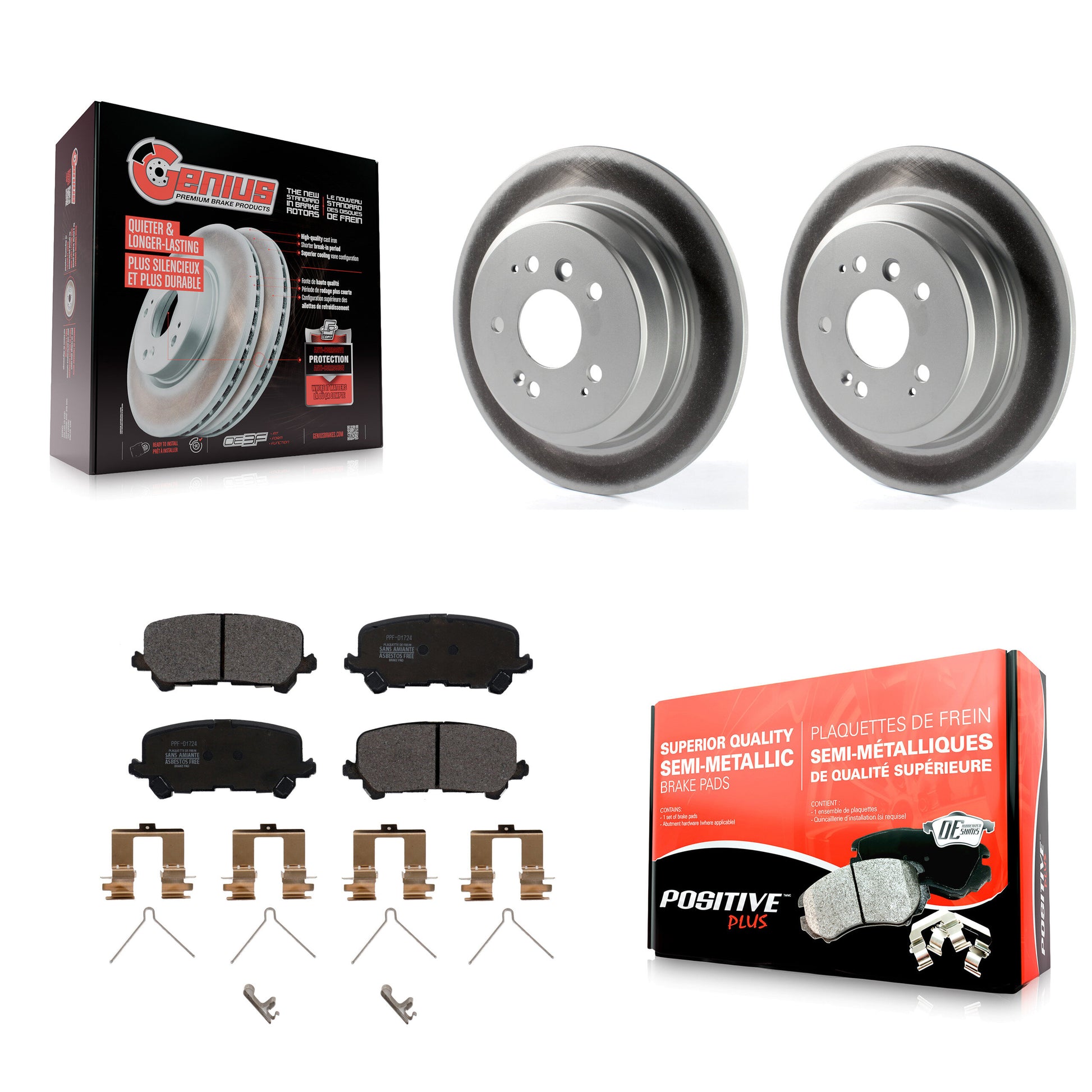 Transit Auto KGF-101564 Disc Brake Kit for 2016-2024 Honda Passport, Honda Ridgeline, Honda Pilot - Rear