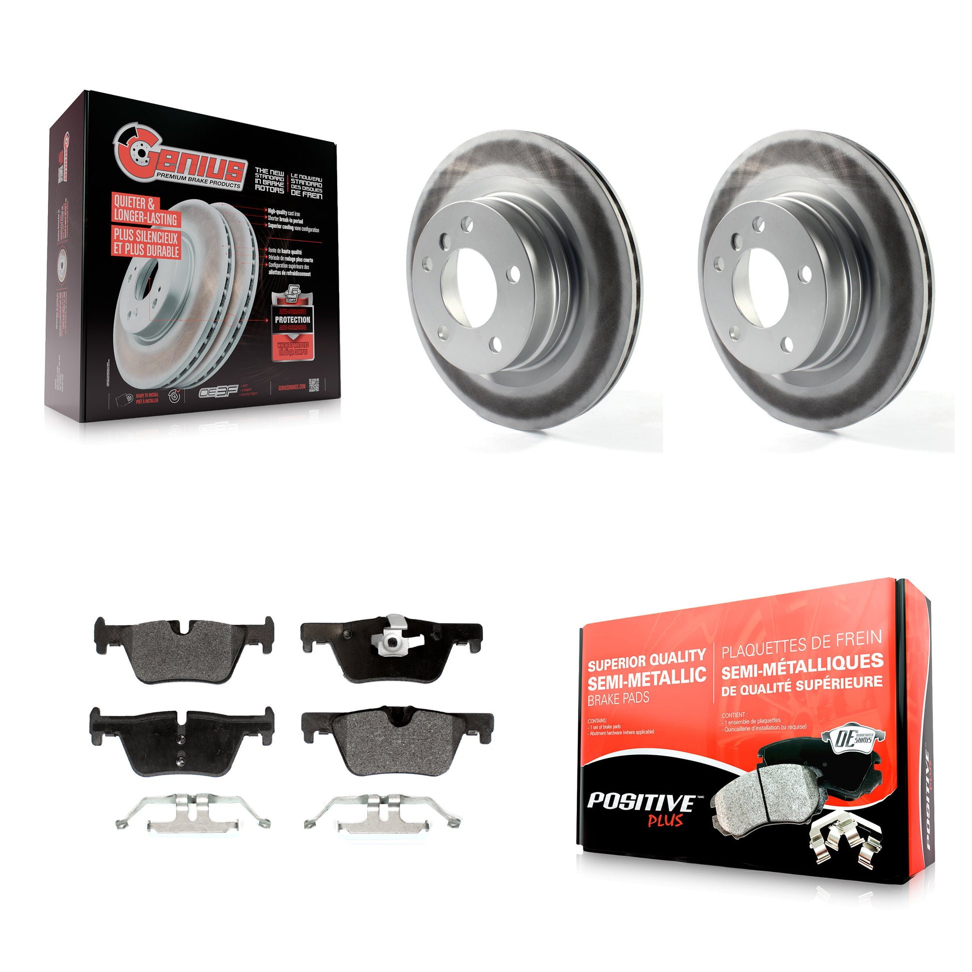 Transit Auto KGF-101567 Disc Brake Kit for 2012-2021 BMW 230i, BMW 230i xDrive and More - Rear