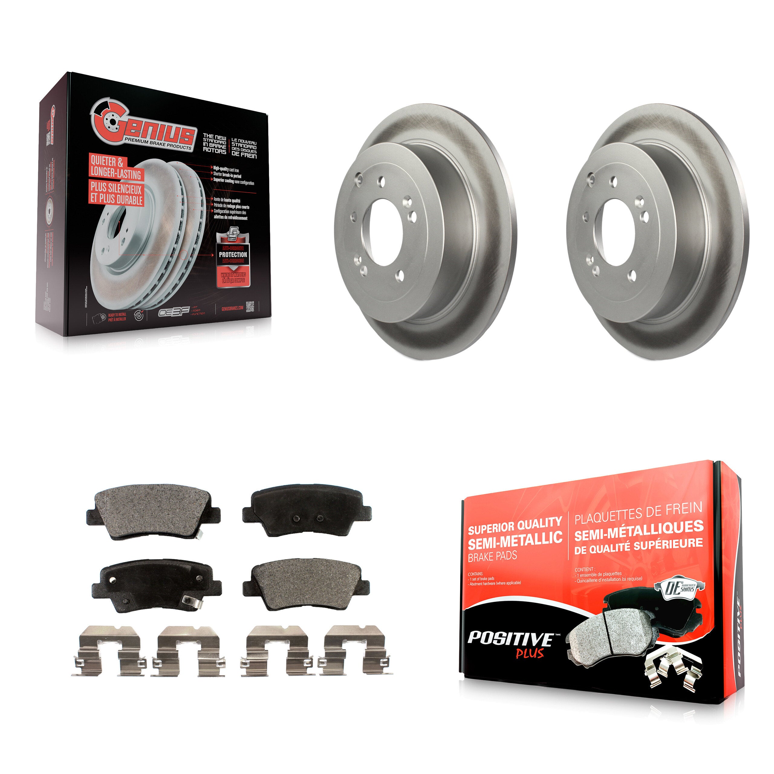 Transit Auto KGF-101569 Disc Brake Kit for 2016-2022 Hyundai Tucson, Kia Sportage - Rear