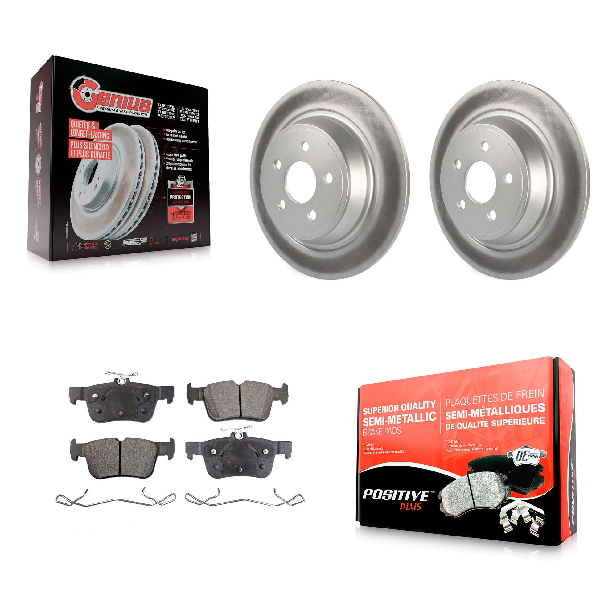 Transit Auto KGF-101575 Disc Brake Kit for 2015-2023 Ford Edge, Ford SSV Plug-In Hybrid and More - Rear