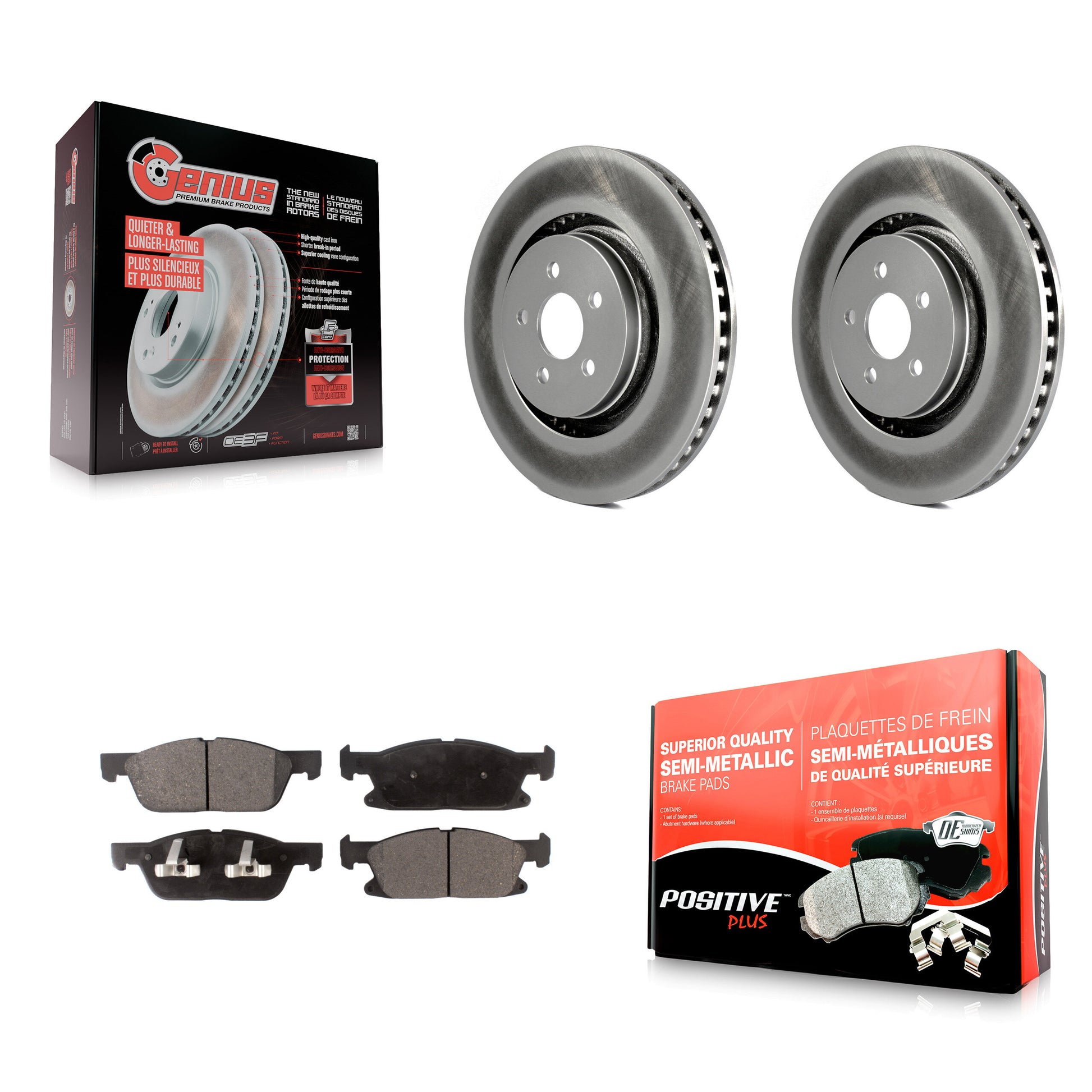 Transit Auto KGF-101678 Disc Brake Kit for 2015-2023 Ford Edge, Lincoln Nautilus, Lincoln MKX - Front