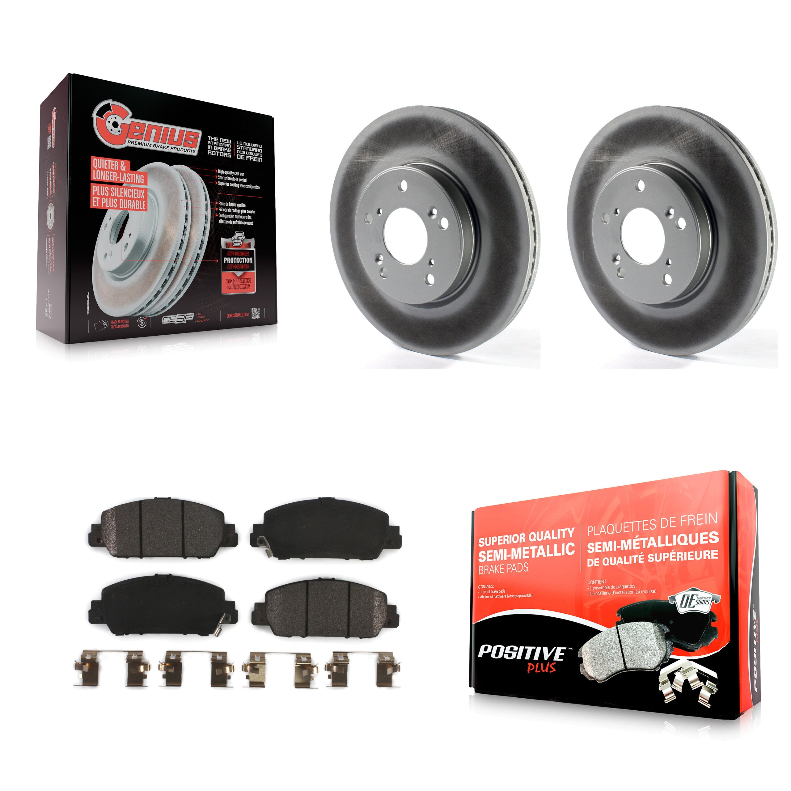 Transit Auto KGF-101682 Disc Brake Kit for 2013-2022 Honda HR-V, Honda Accord - Front