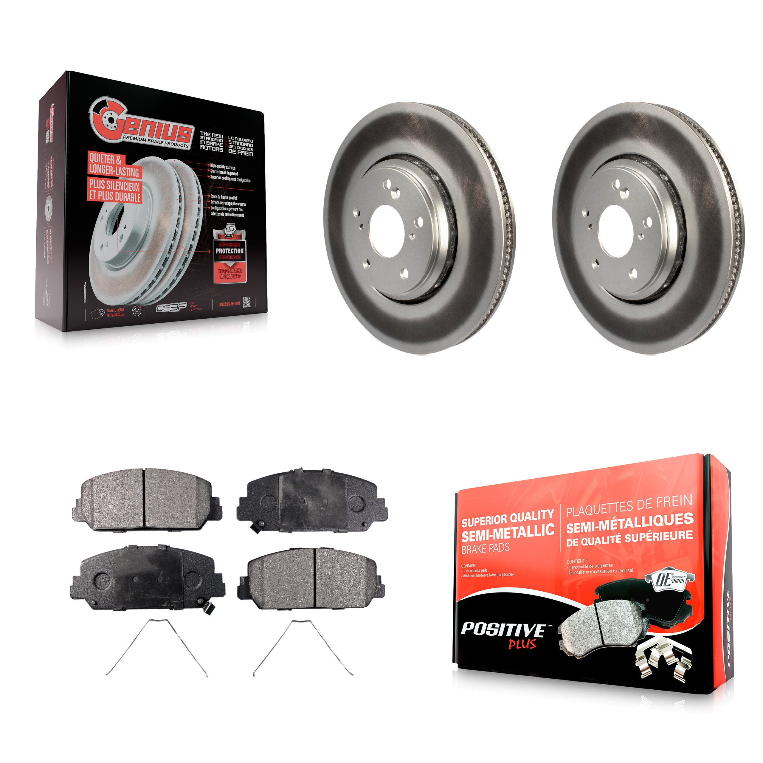 Transit Auto KGF-101684 Disc Brake Kit for 2016-2022 Acura ILX, Honda Accord, Honda Civic - Front