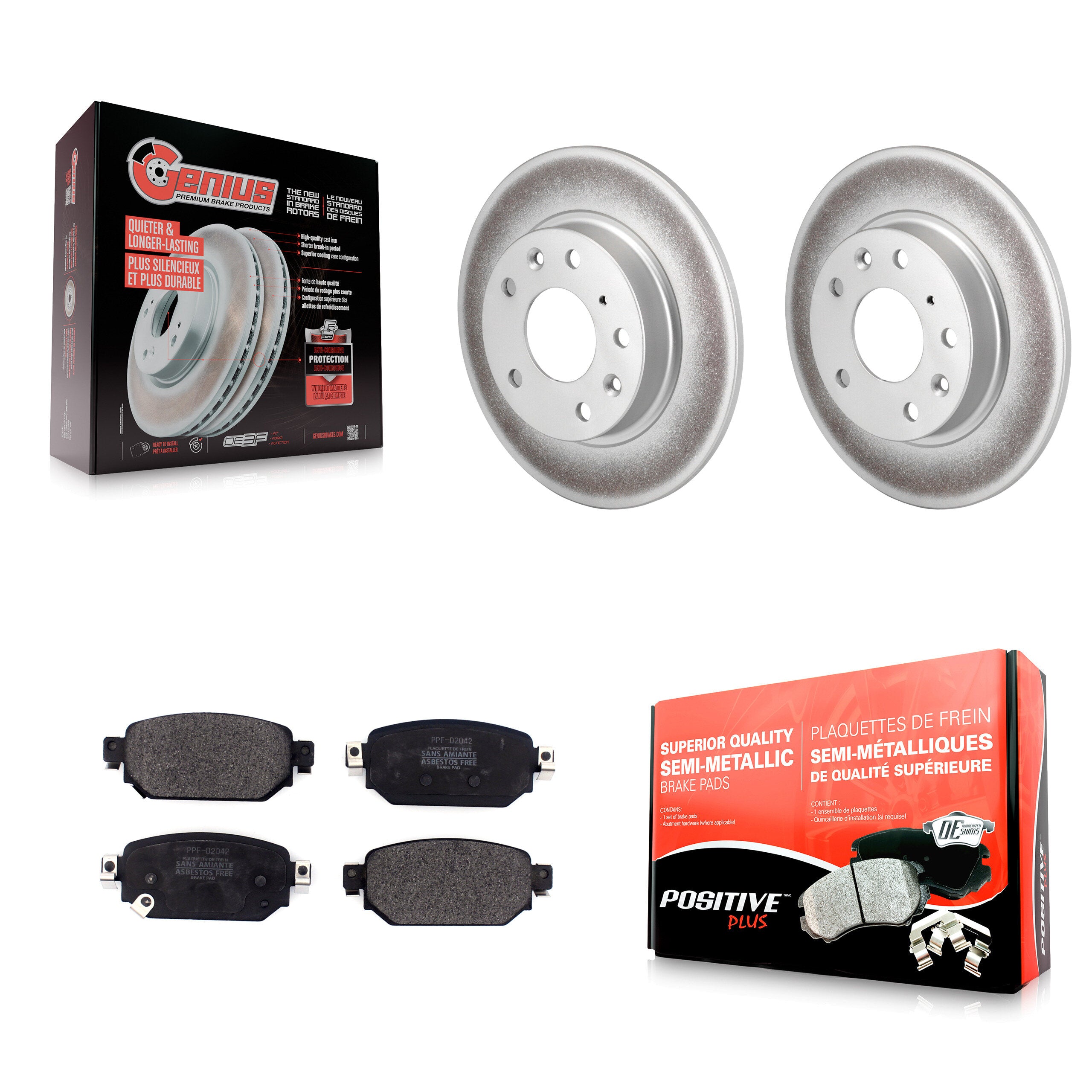 Transit Auto KGF-101781 Disc Brake Kit for 2017-2022 Mazda CX-3, Mazda 3, Mazda 3 Sport - Rear