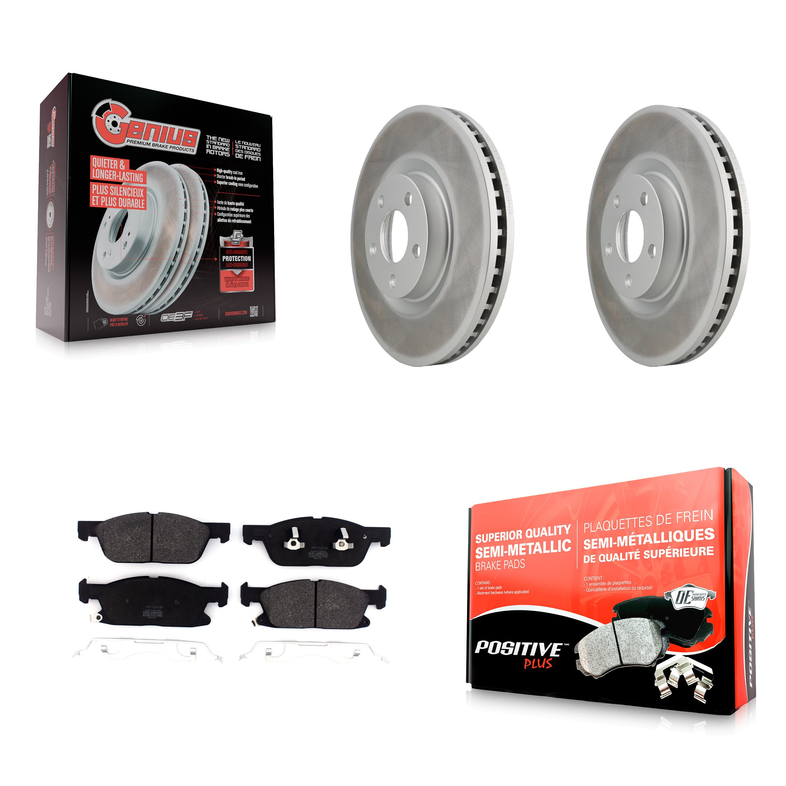 Transit Auto KGF-101843 Disc Brake Kit for 2017-2020 Lincoln Continental - Front