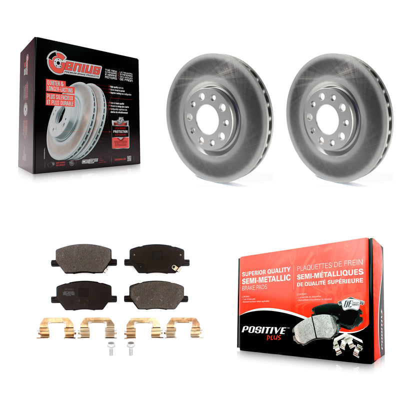 Transit Auto KGF-101845 Disc Brake Kit for 2015-2022 Jeep Compass, Fiat 500X, Jeep Renegade - Front