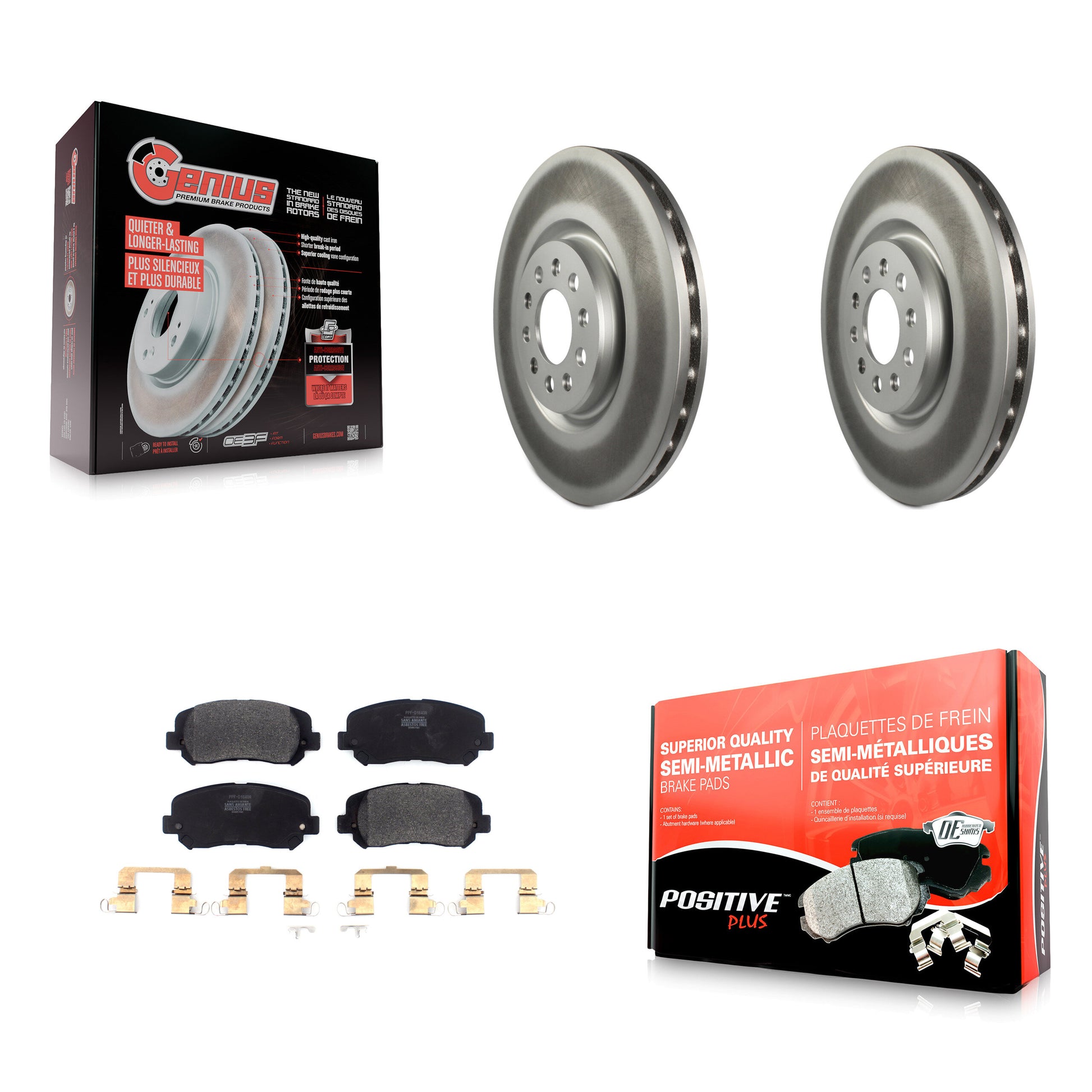 Transit Auto KGF-101846 Disc Brake Kit for 2015-2023 Jeep Cherokee, Chrysler 200 - Front