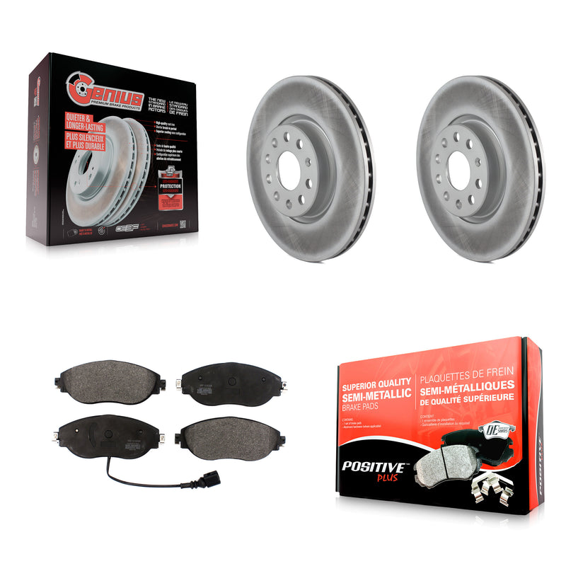 Transit Auto KGF-101848 Disc Brake Kit for 2015-2020 Audi A3 Quattro, Volkswagen Arteon, Volkswagen GTI - Front