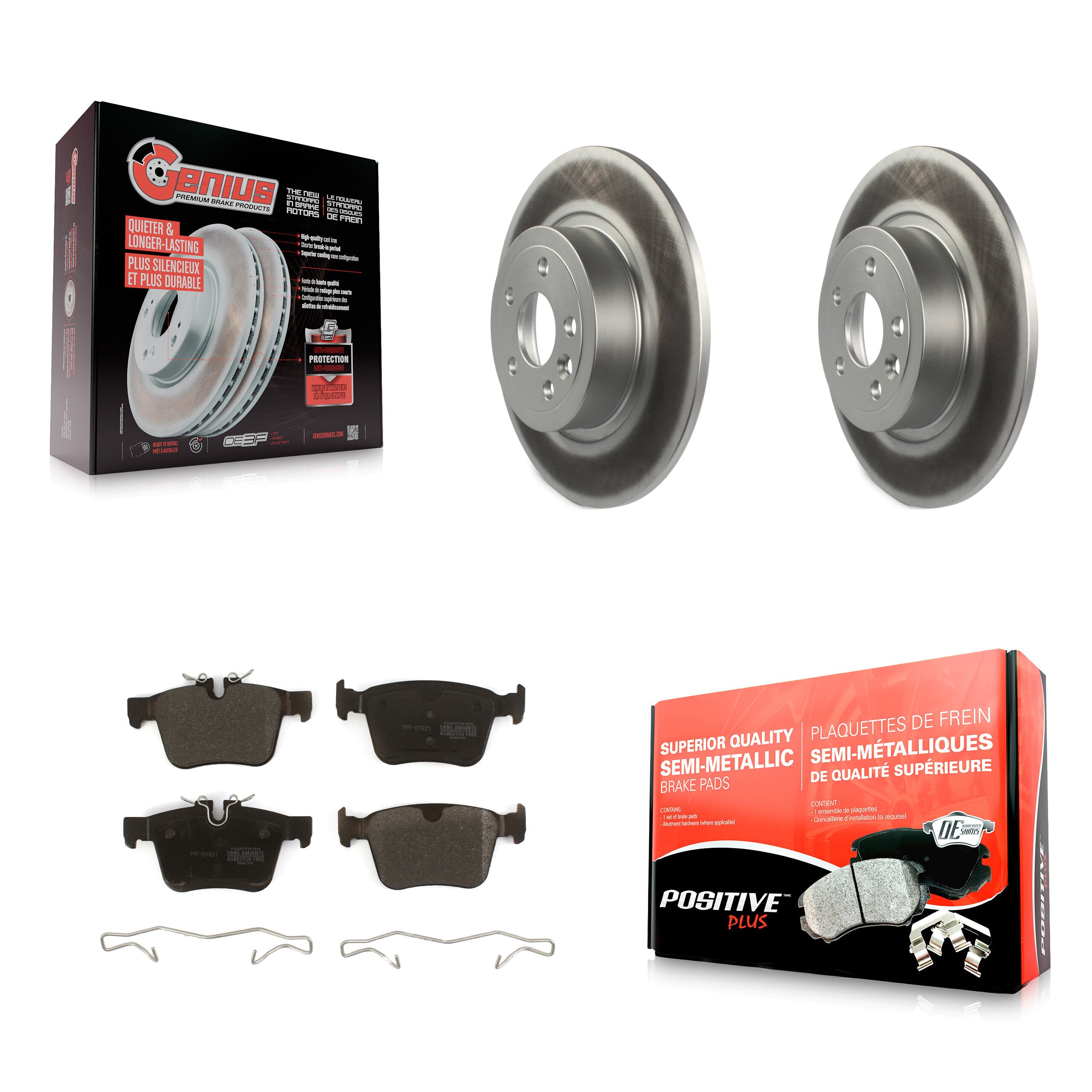 Transit Auto KGF-101874 Disc Brake Kit for 2016-2019 Land Rover Range Rover Evoque - Rear