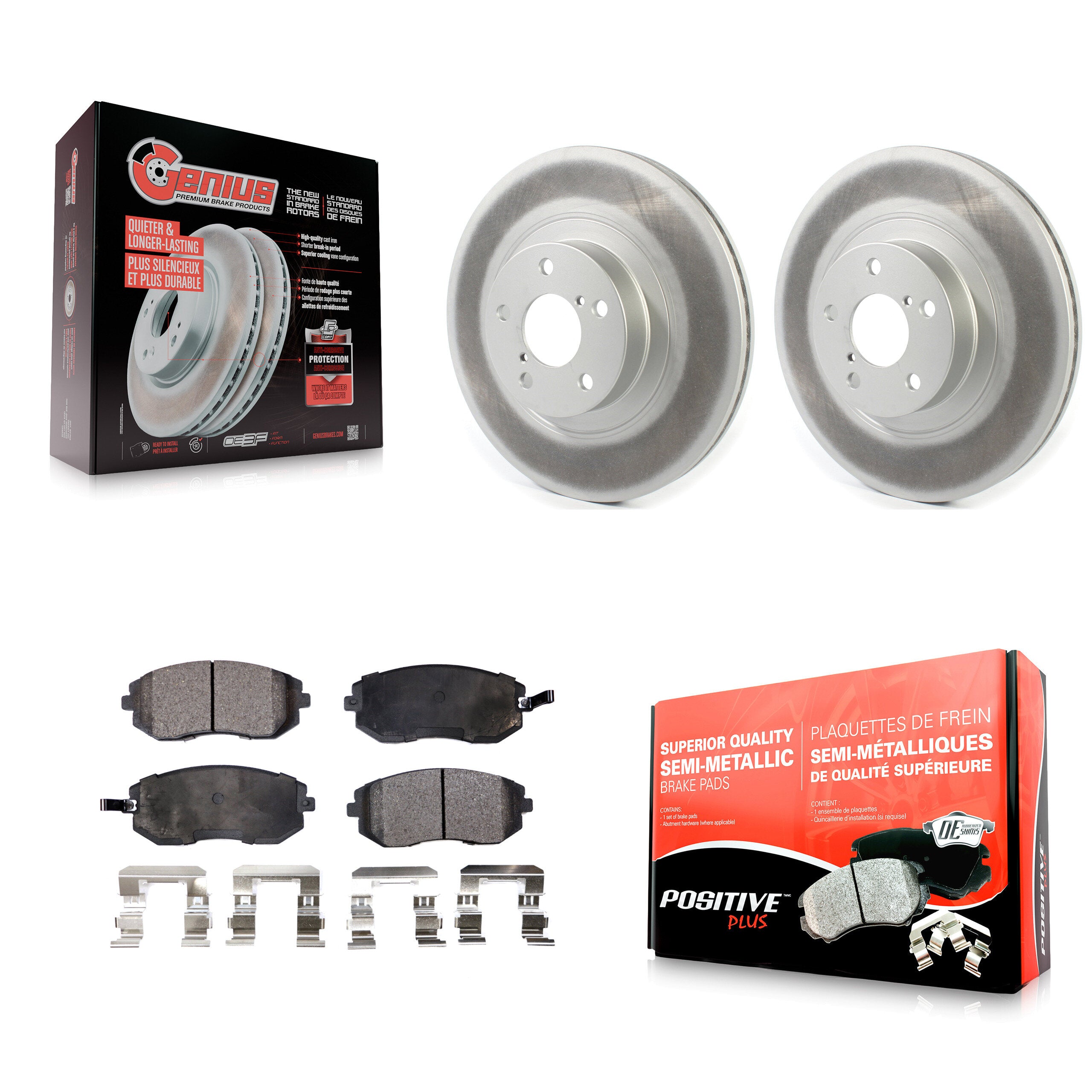 Transit Auto KGF-101900 Disc Brake Kit for 2005-2013 Subaru WRX, Subaru Legacy and More - Front