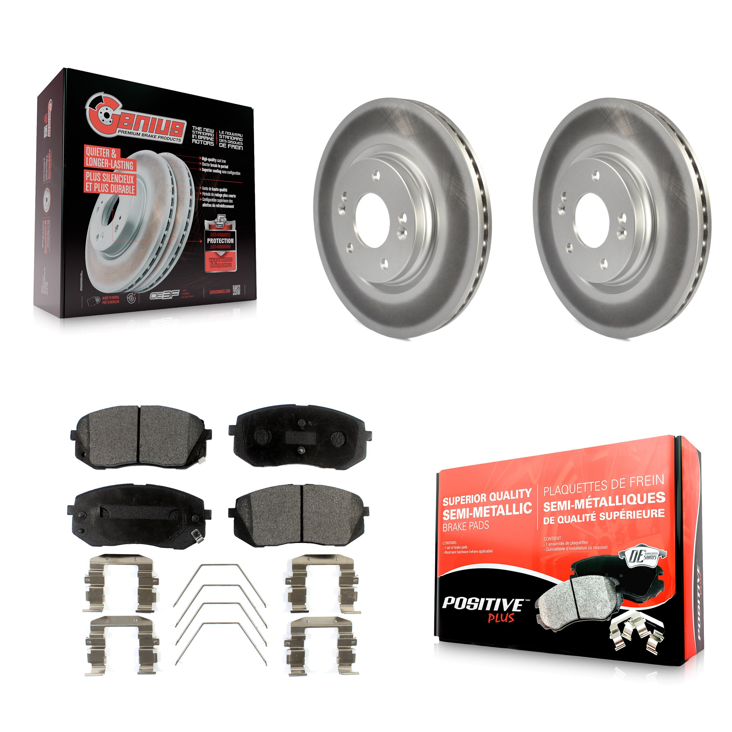 Transit Auto KGF-101913 Disc Brake Kit for 2018-2025 Hyundai Kona, Kia Seltos and More - Front