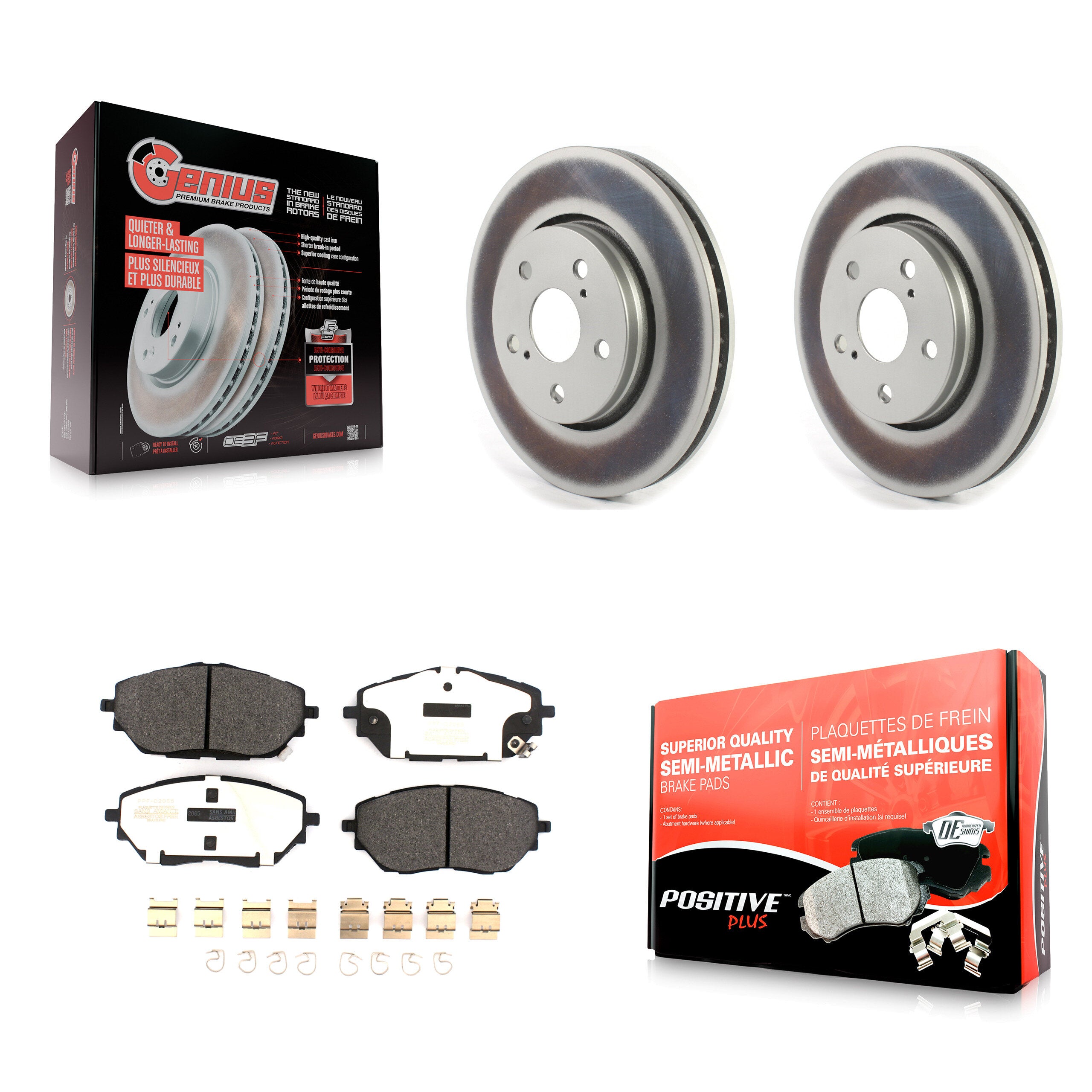 Transit Auto KGF-101931 Disc Brake Kit for 2018-2021 Toyota C-HR - Front