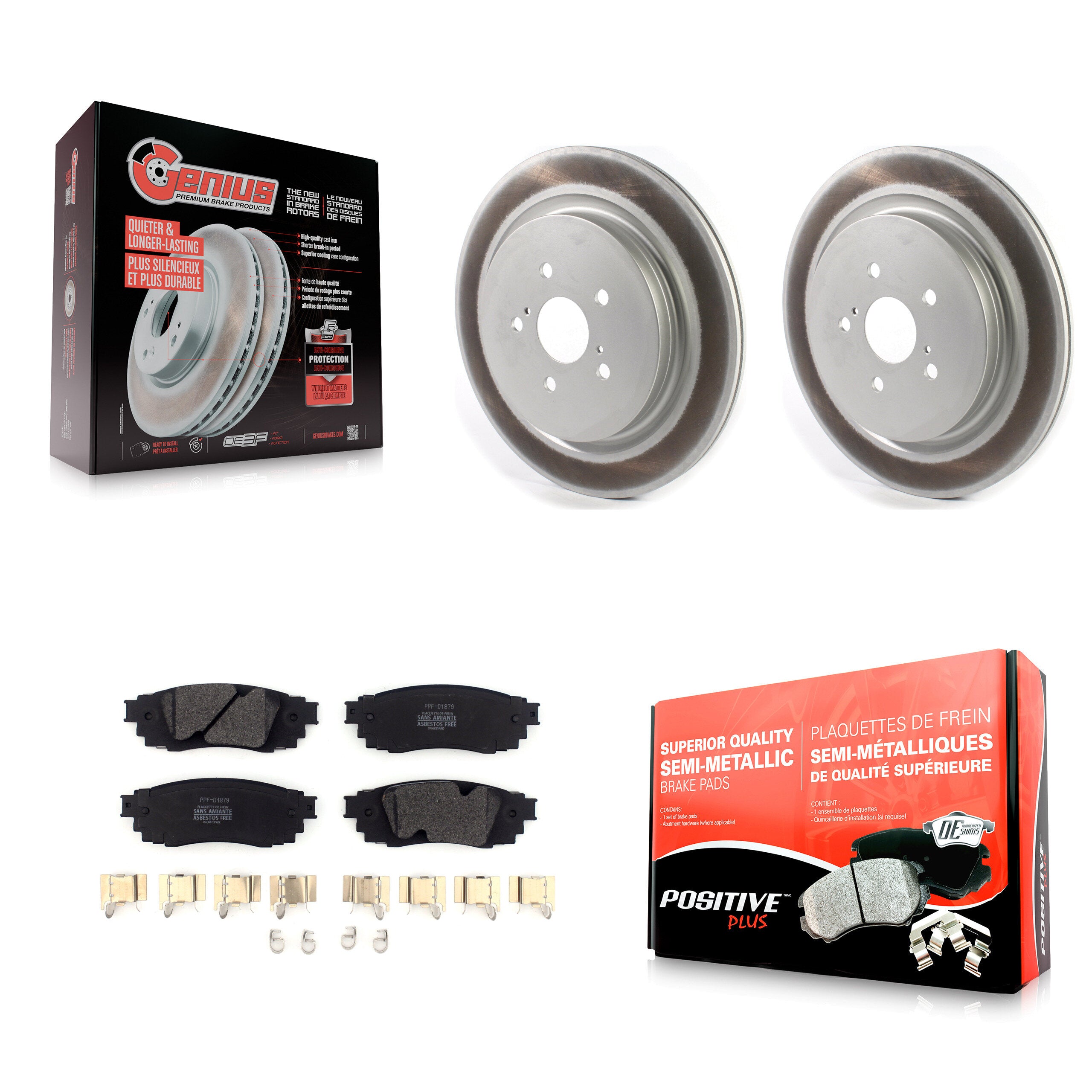 Transit Auto KGF-102068 Disc Brake Kit for 2016-2022 Lexus RX350, Lexus RX350L and More - Rear