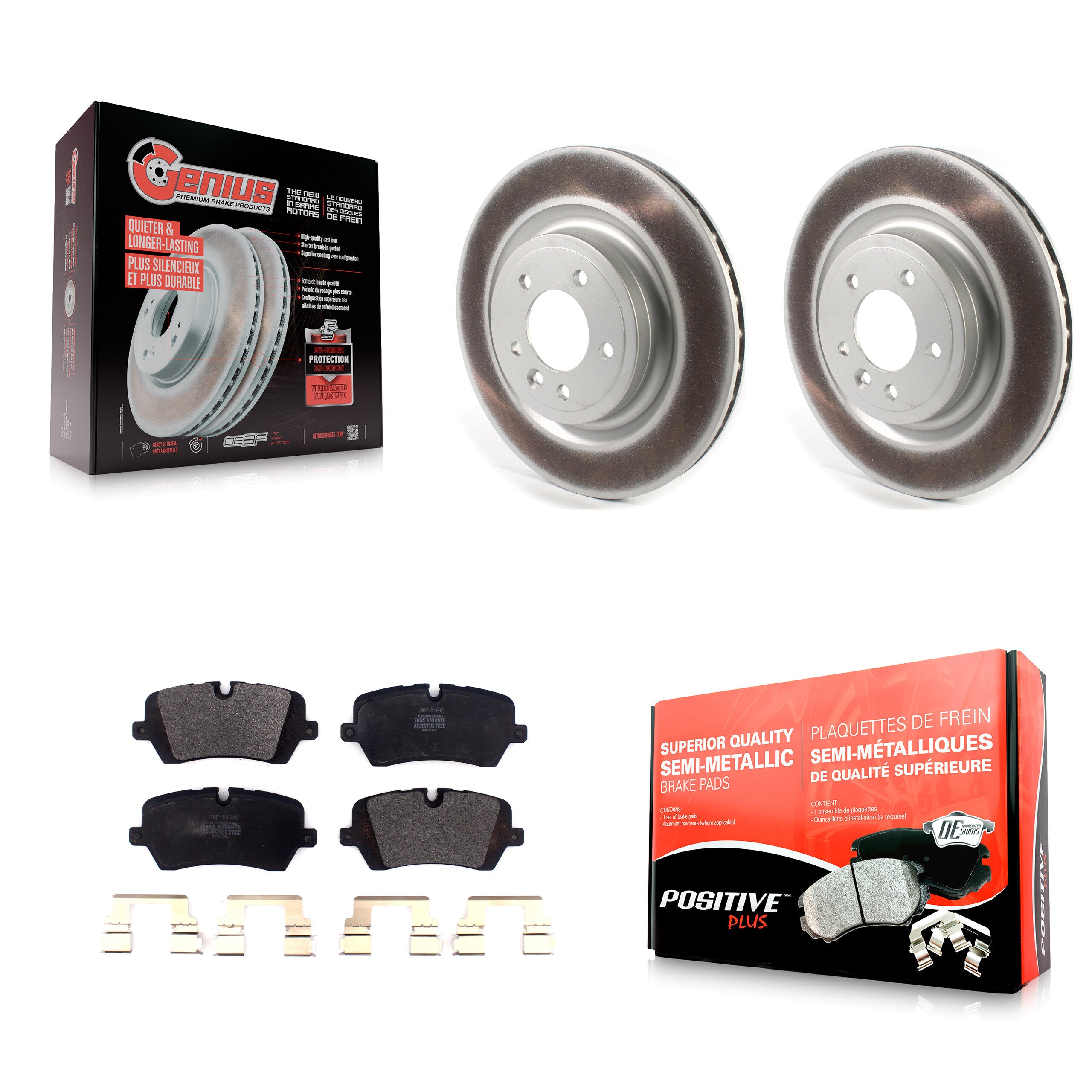 Transit Auto KGF-102070 Disc Brake Kit for 2014-2024 Land Rover Discovery, Land Rover Range Rover, Land Rover Range Rover Sport - Rear