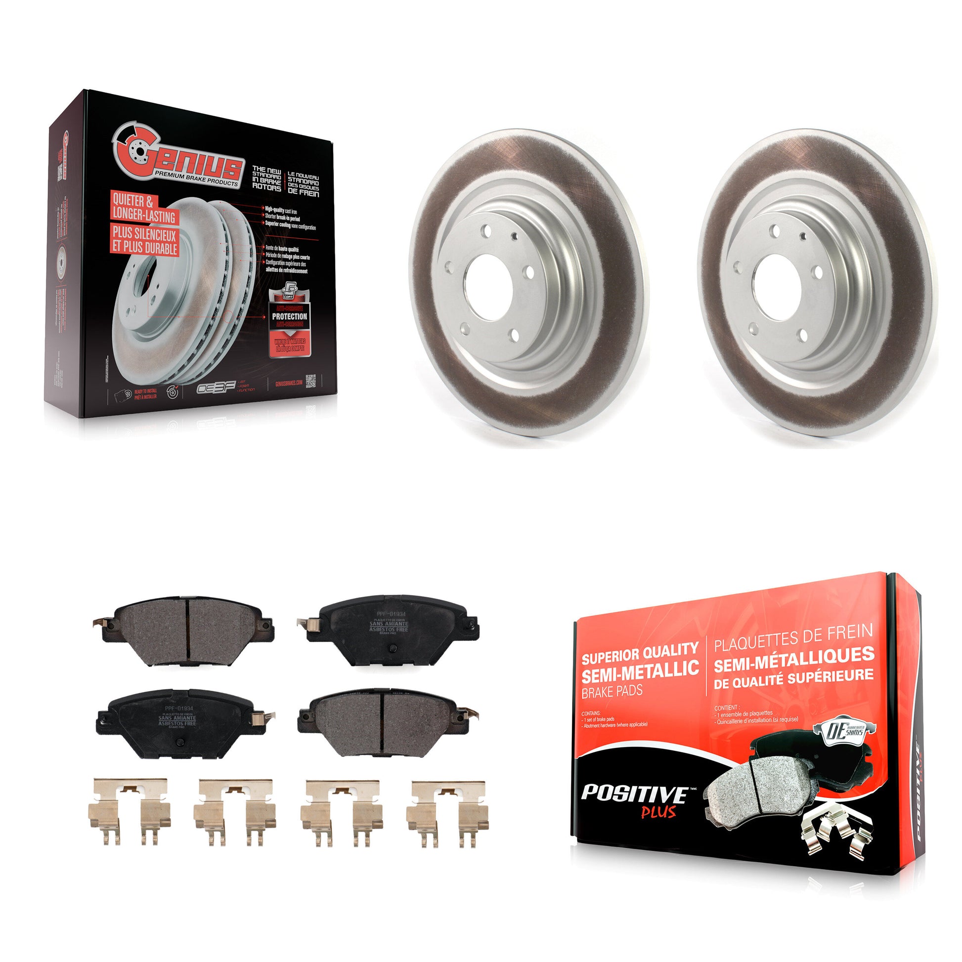 Transit Auto KGF-102074 Disc Brake Kit for 2016-2023 Mazda CX-9 - Rear
