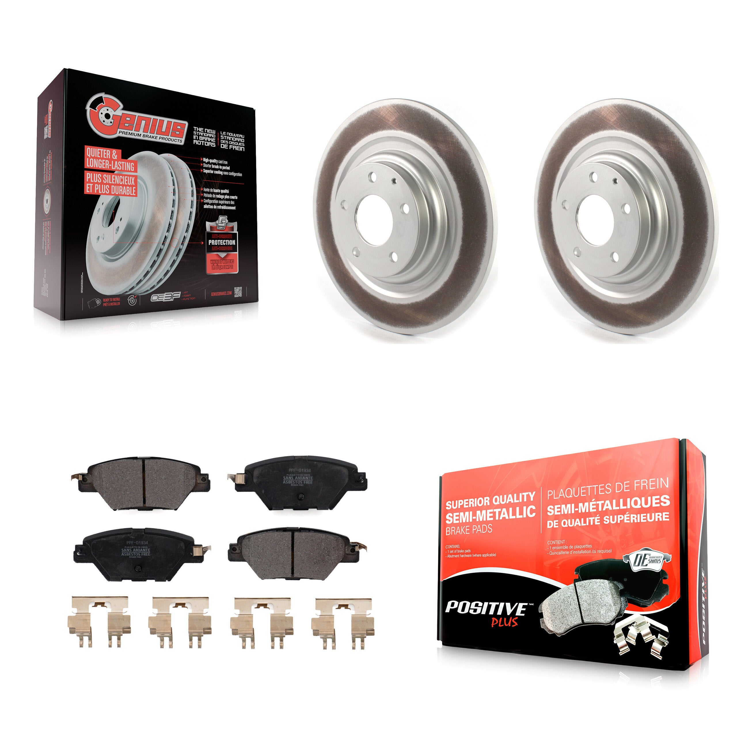 Transit Auto KGF-102074 Disc Brake Kit for 2016-2023 Mazda CX-9 - Rear