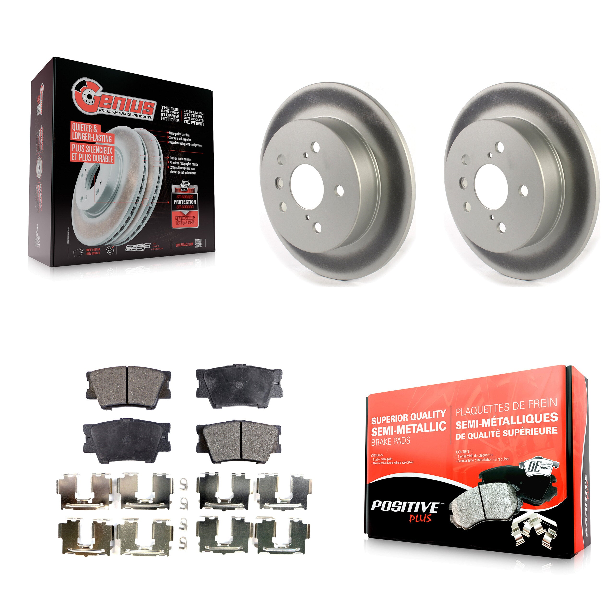 Transit Auto KGF-102076 Disc Brake Kit for 2018-2024 Toyota Camry - Rear