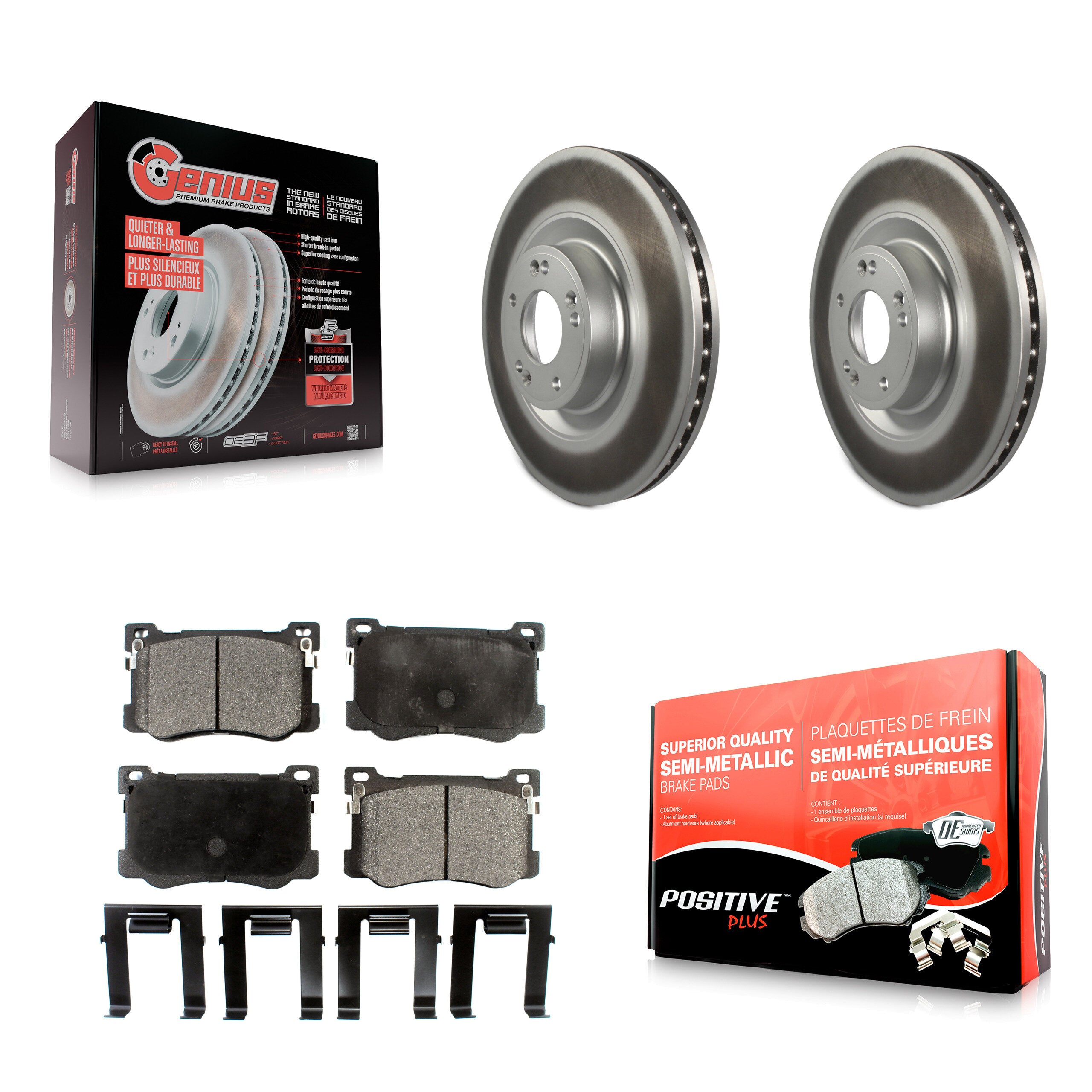 Transit Auto KGF-102097 Disc Brake Kit for 2015-2017 Genesis G80, Kia K900, Hyundai Genesis - Front