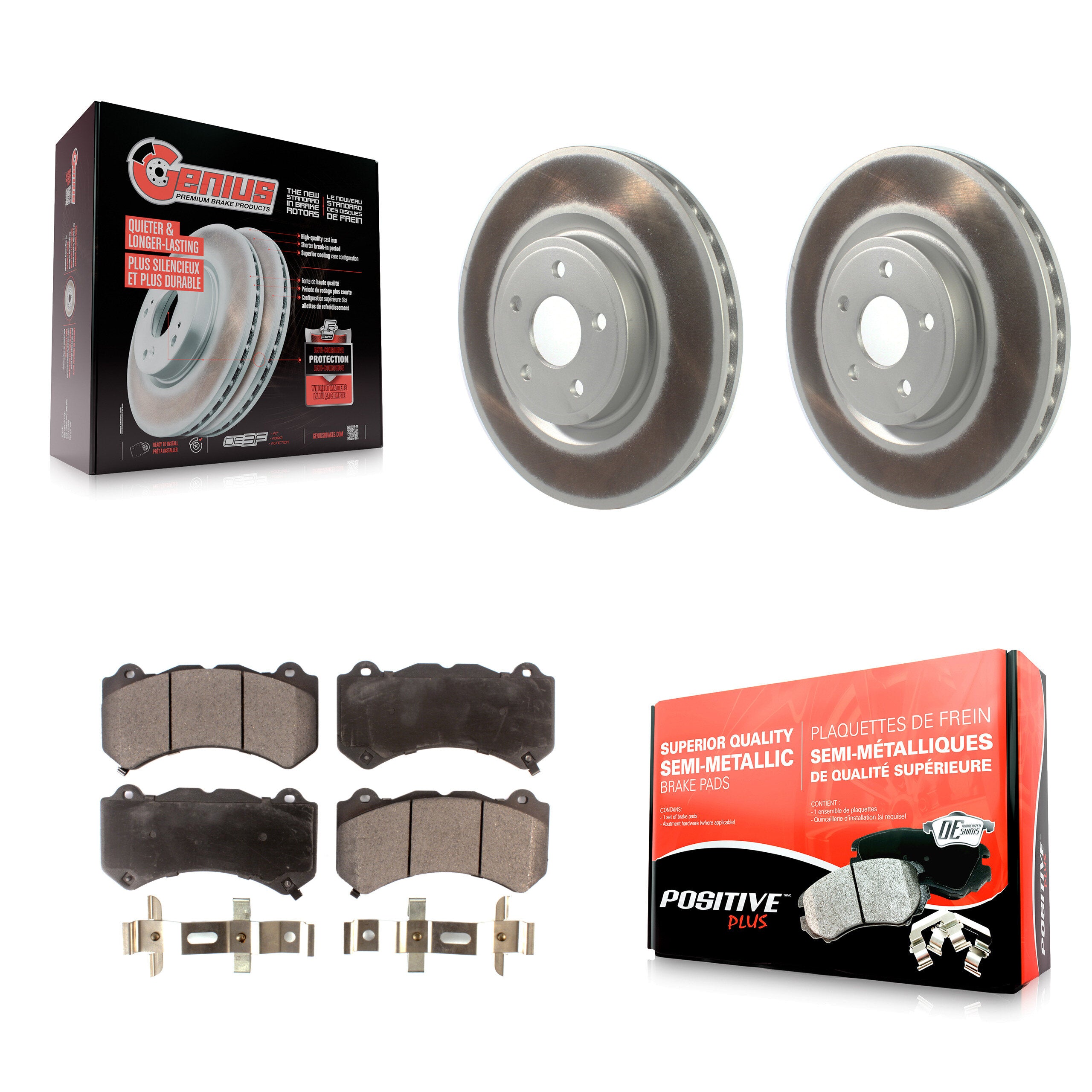 Transit Auto KGF-102180 Disc Brake Kit for 2012-2020 Dodge Durango, Jeep Grand Cherokee - Front