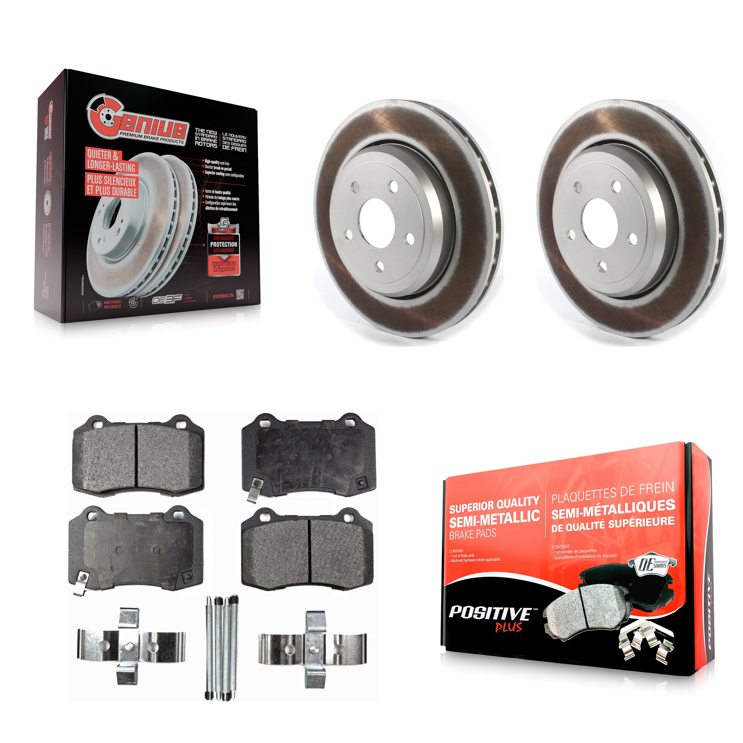 Transit Auto KGF-102193 Disc Brake Kit for 2012-2022 Dodge Durango, Jeep Grand Cherokee - Rear