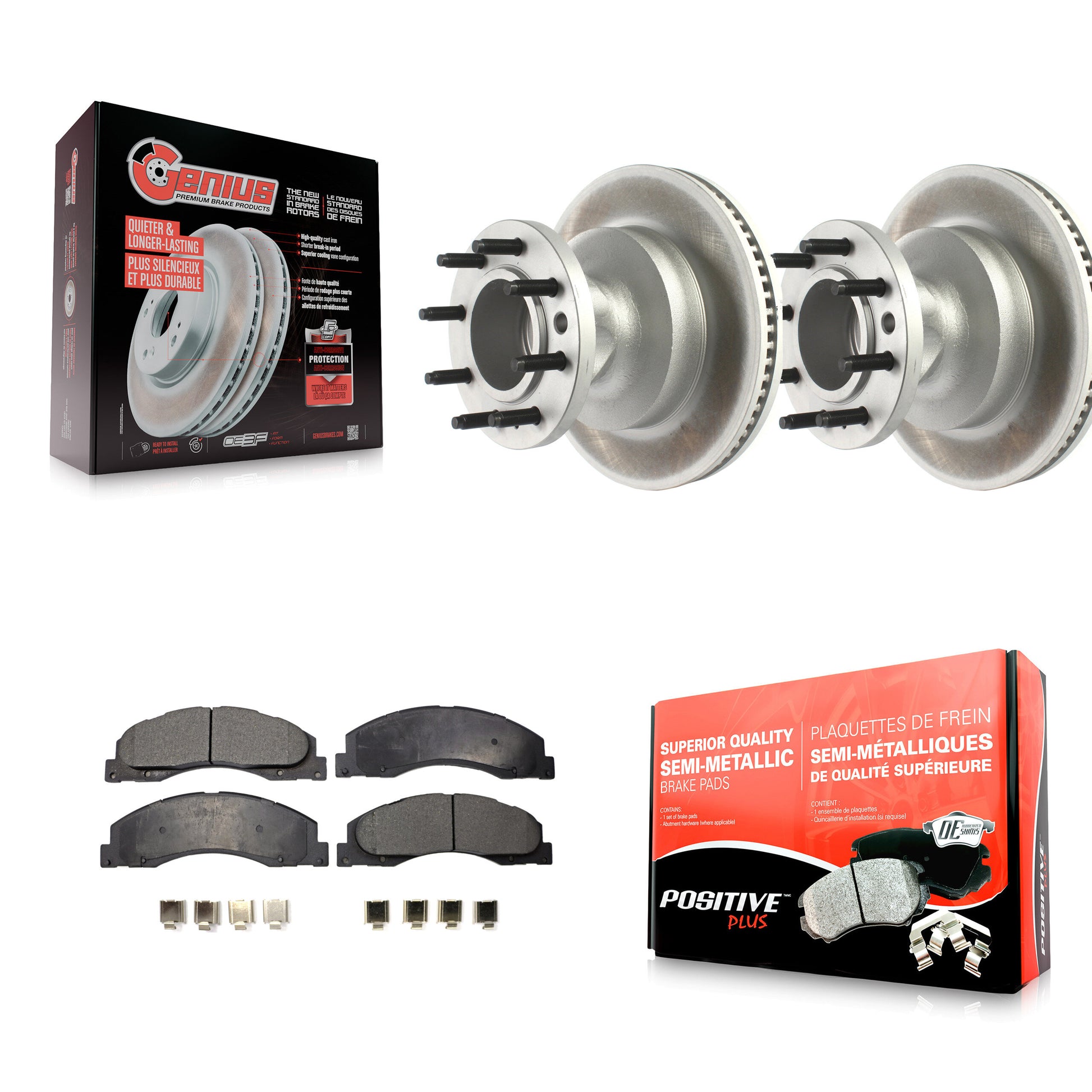 Transit Auto KGF-102195 Disc Brake Kit for 2008-2023 Ford E-350 Super Duty, Ford E-450 Super Duty, Ford E-350 Econoline - Front