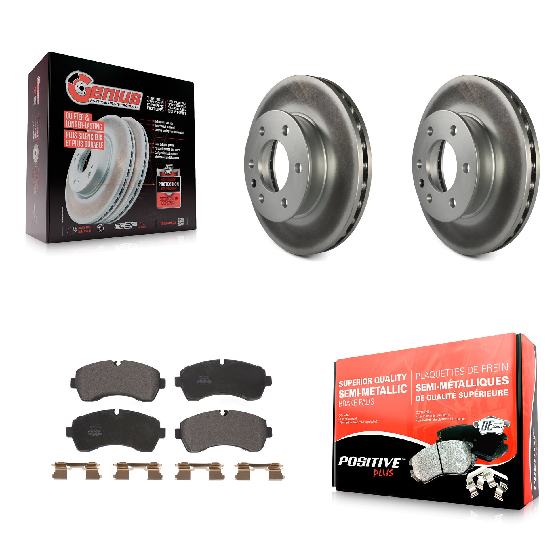 Transit Auto KGF-102229 Disc Brake Kit for 2007-2024 Mercedes-Benz Sprinter 3500, Mercedes-Benz Sprinter 3500XD and More - Front