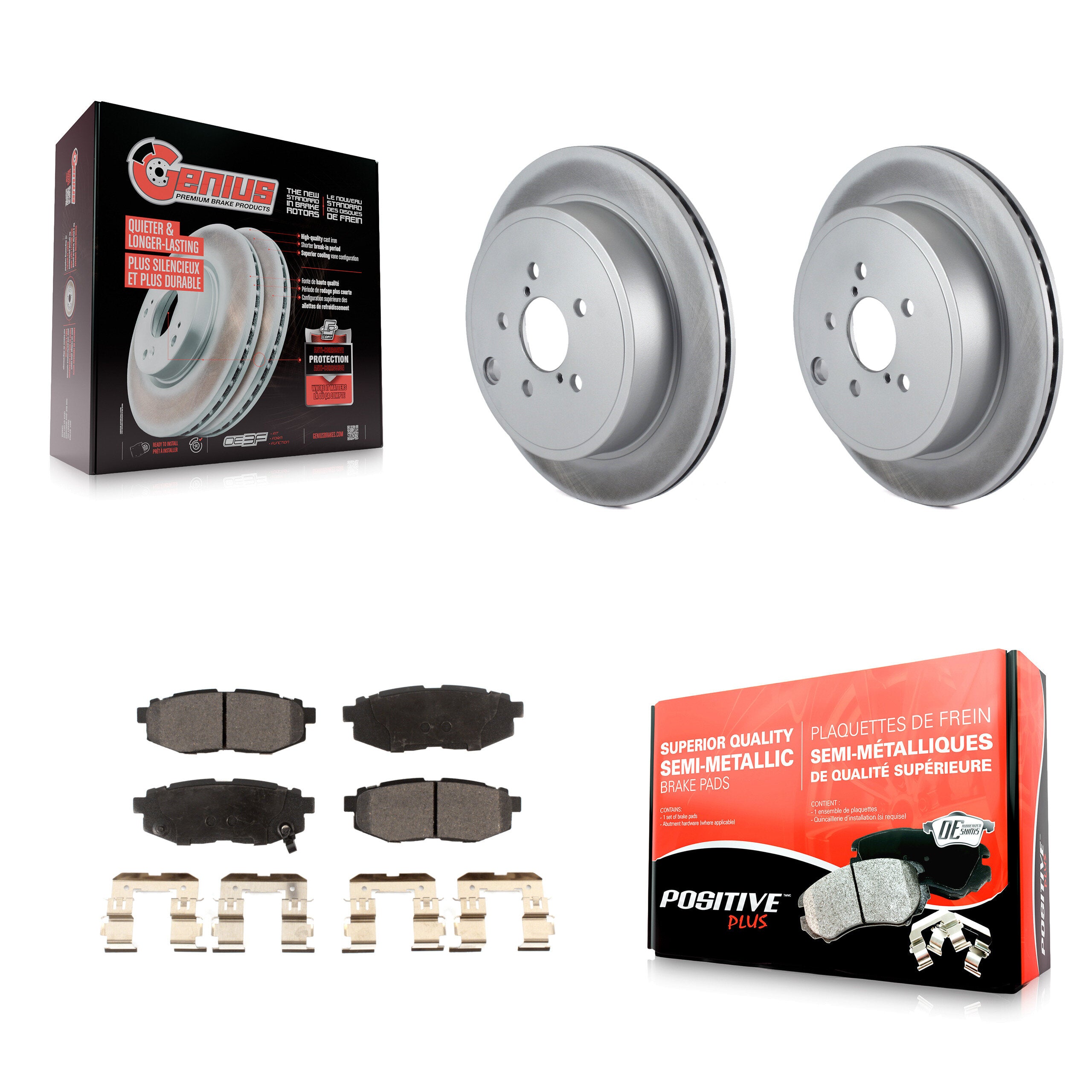 Transit Auto KGF-102274 Disc Brake Kit for 2010-2024 Subaru BRZ, Toyota GR86 and More - Rear