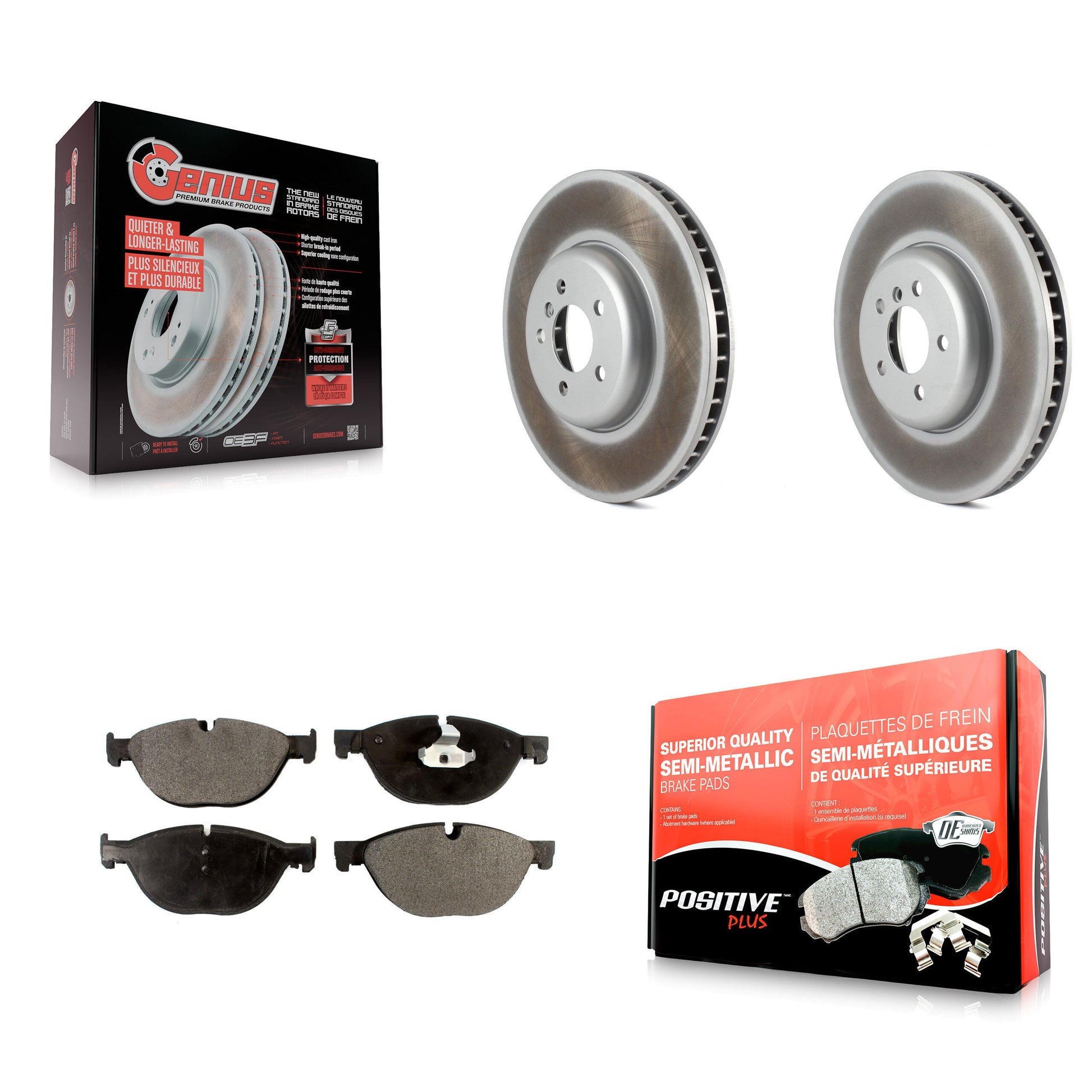 Transit Auto KGF-102297 Disc Brake Kit for 2009-2017 BMW 550i GT, BMW 550i GT xDrive and More - Front