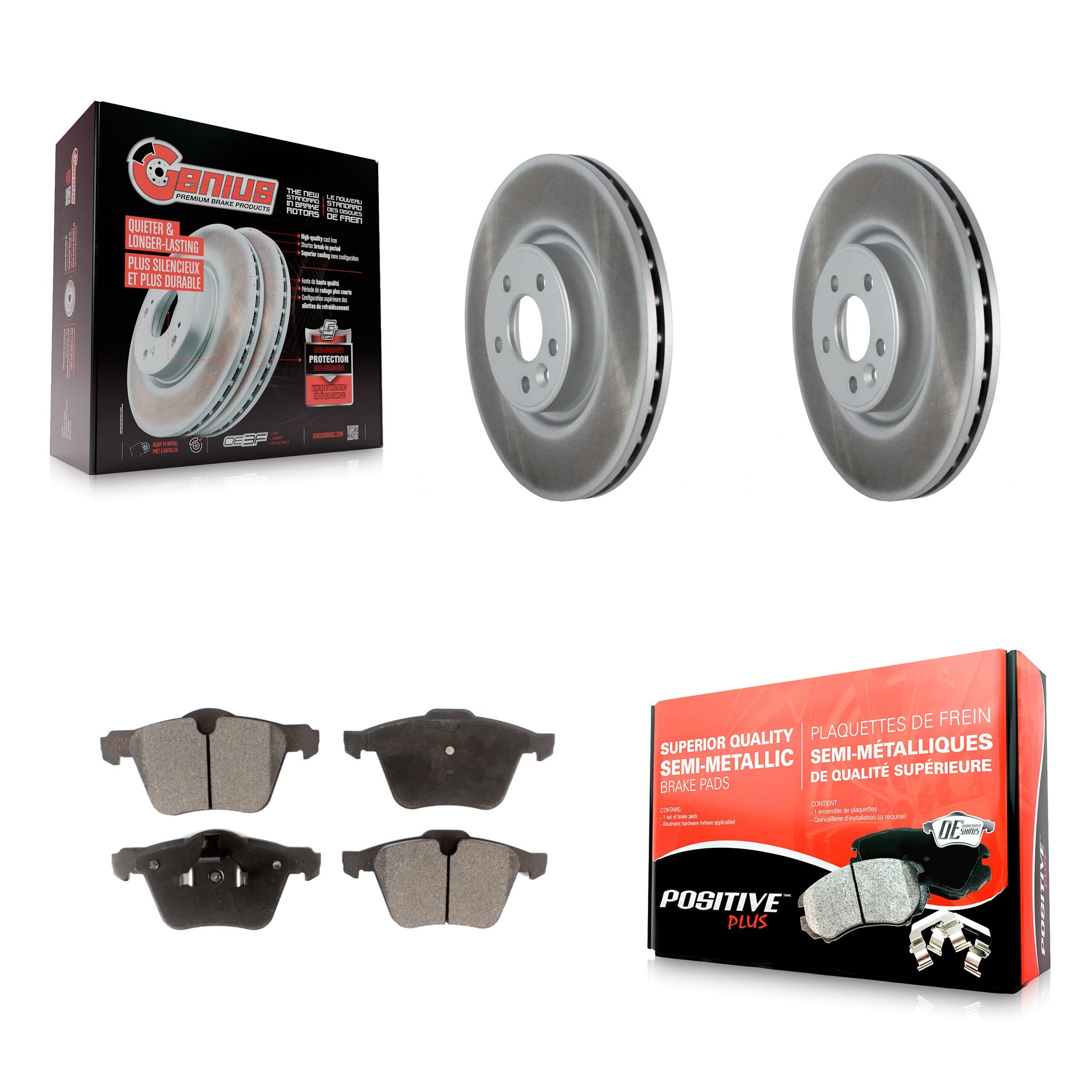 Transit Auto KGF-102304 Disc Brake Kit for 2007-2018 Volvo S60, Volvo V60 and More - Front