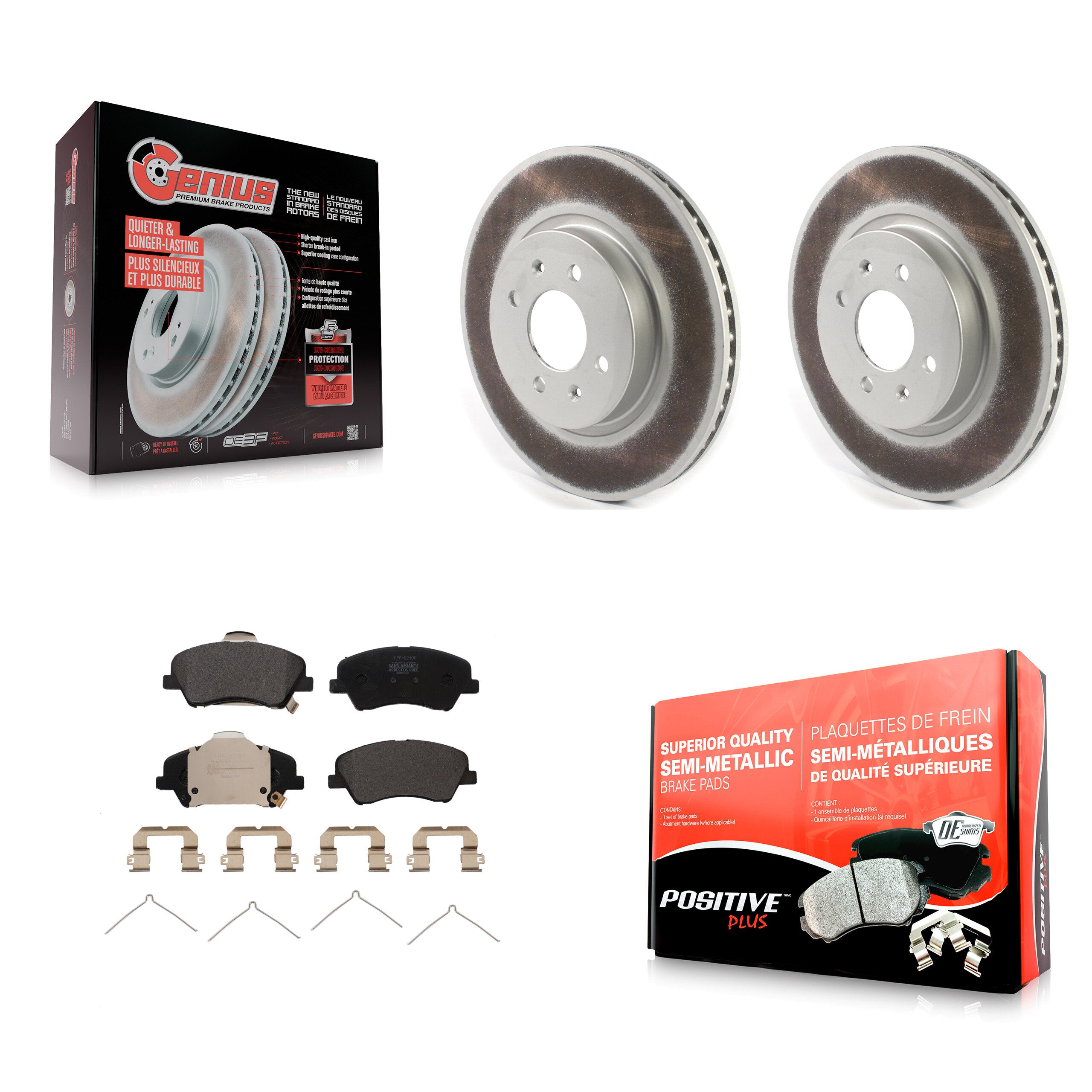 Transit Auto KGF-102421 Disc Brake Kit for 2018-2023 Kia Rio, Hyundai Accent - Front