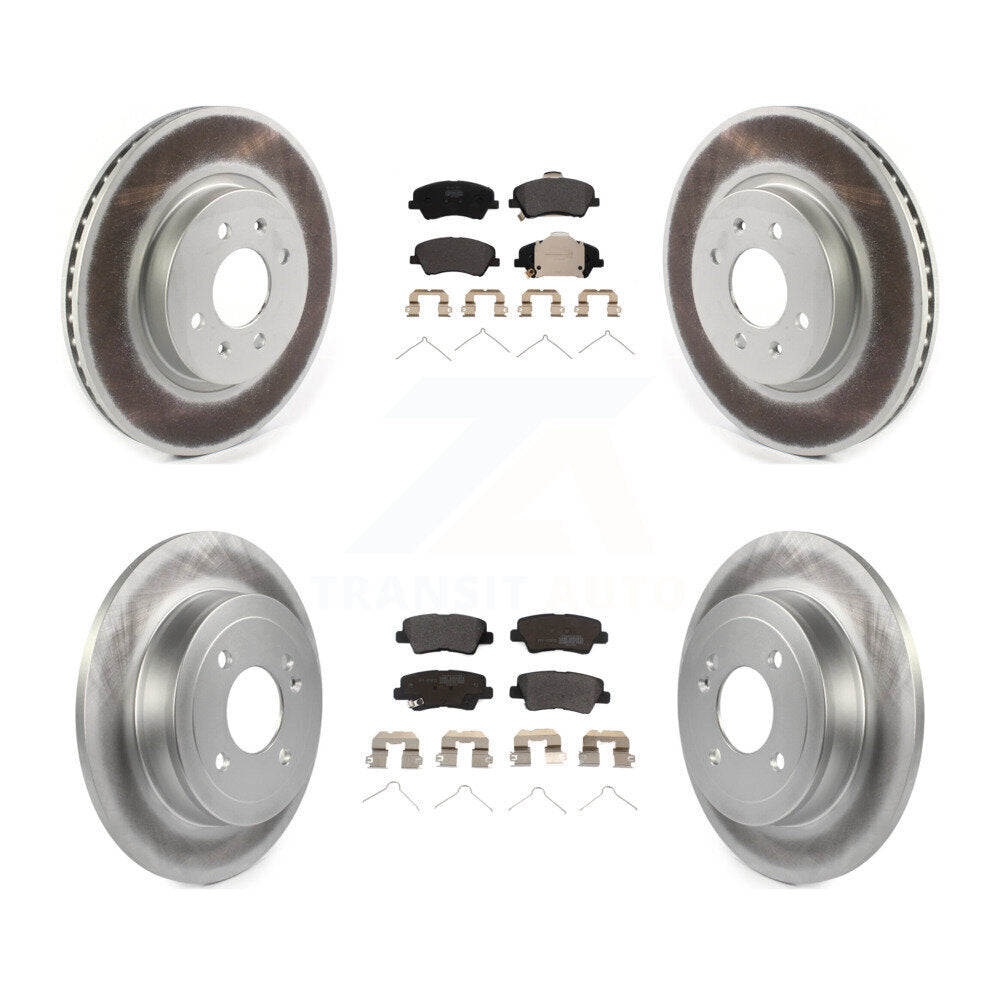 Transit Auto KGF-102424 Disc Brake Kit for 2018-2023 Kia Rio, Hyundai Accent - Front and Rear