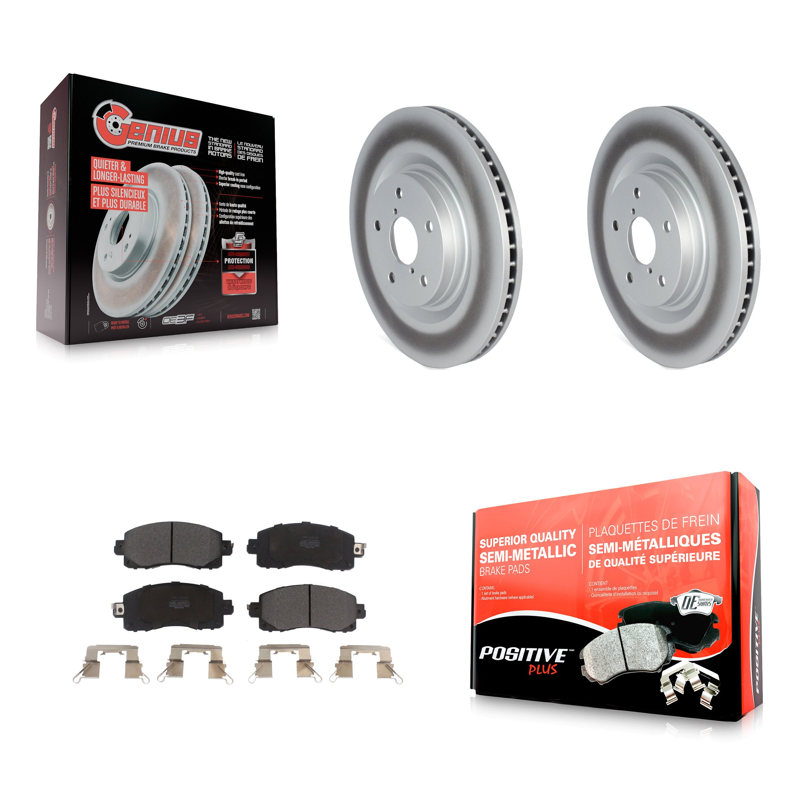 Transit Auto KGF-102447 Disc Brake Kit for 2019-2024 Subaru Crosstrek, Subaru WRX and More - Front