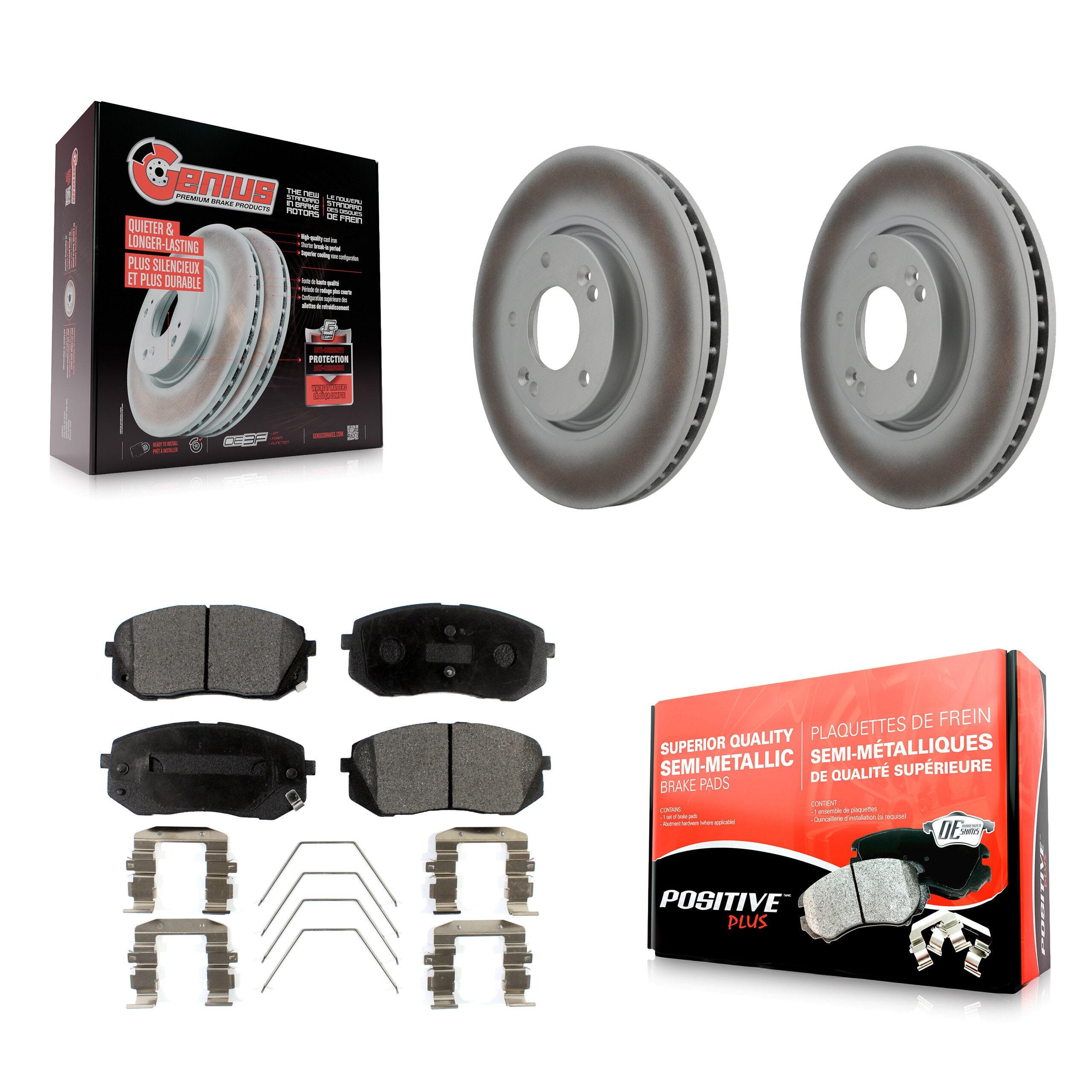 Transit Auto KGF-102454 Disc Brake Kit for 2017-2019 Kia Soul EV - Front