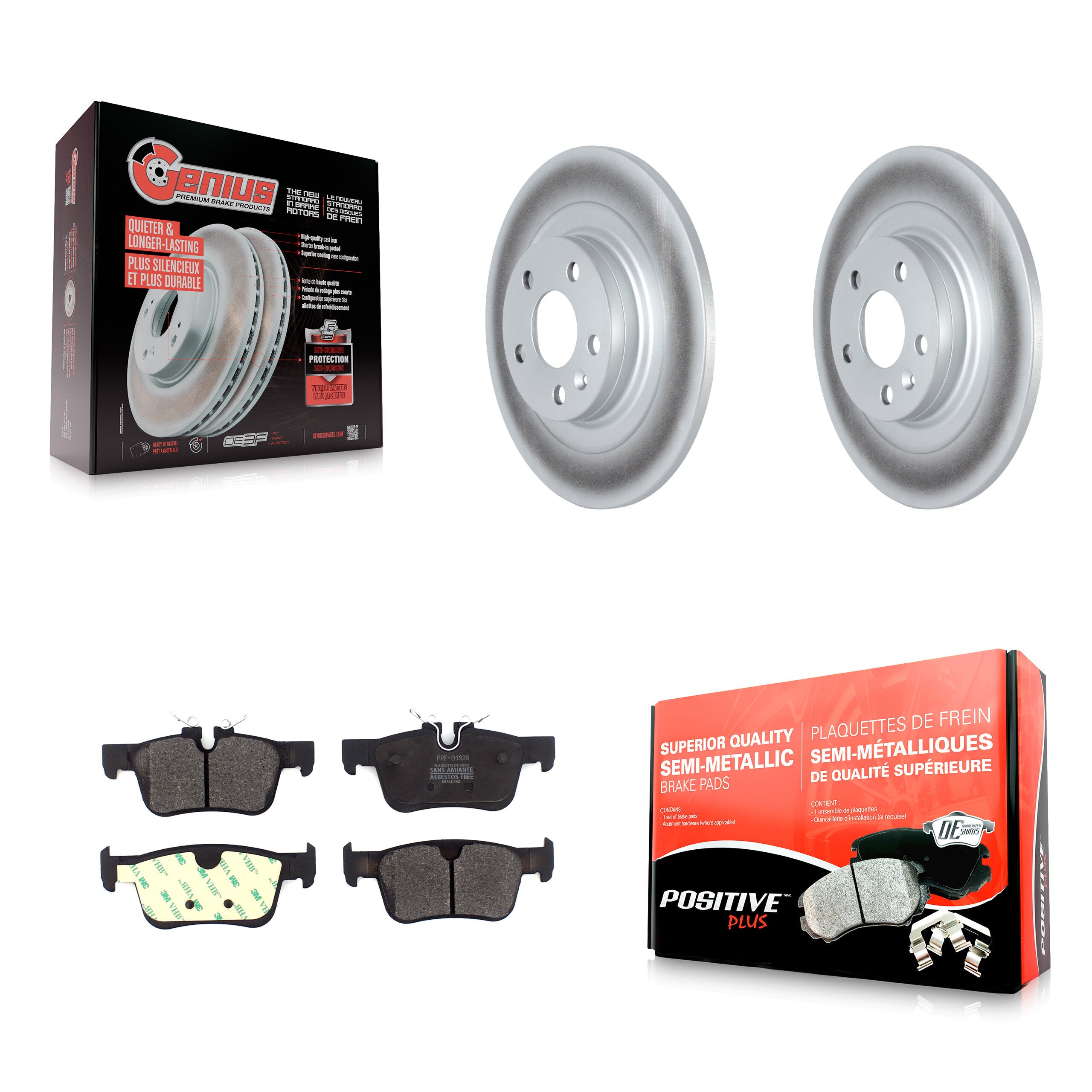 Transit Auto KGF-102519 Disc Brake Kit for 2018-2019 Volvo S90, Volvo V60 and More - Rear