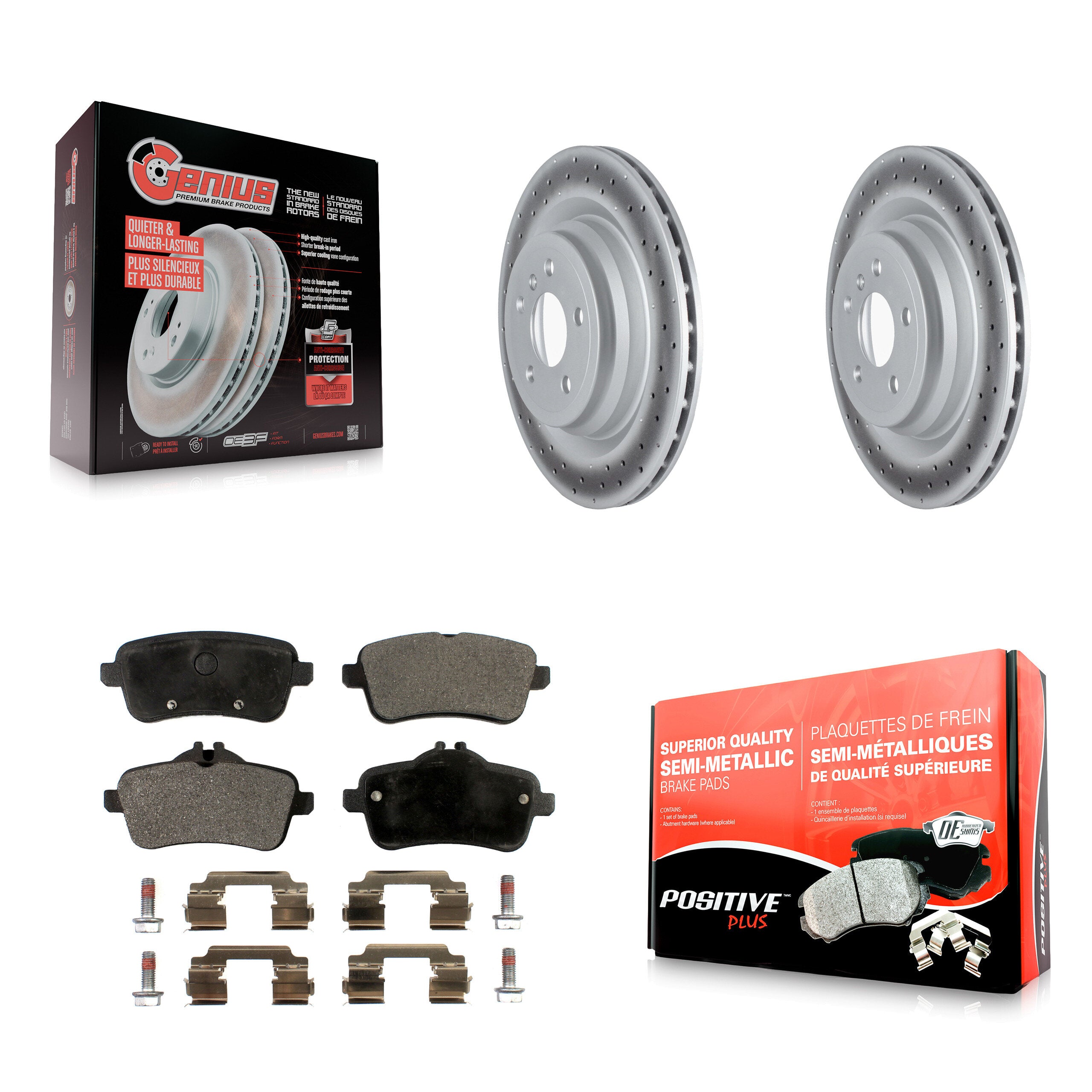 Transit Auto KGF-102537 Disc Brake Kit for 2013-2019 Mercedes-Benz GLE43 AMG, Mercedes-Benz GLE300d and More - Rear