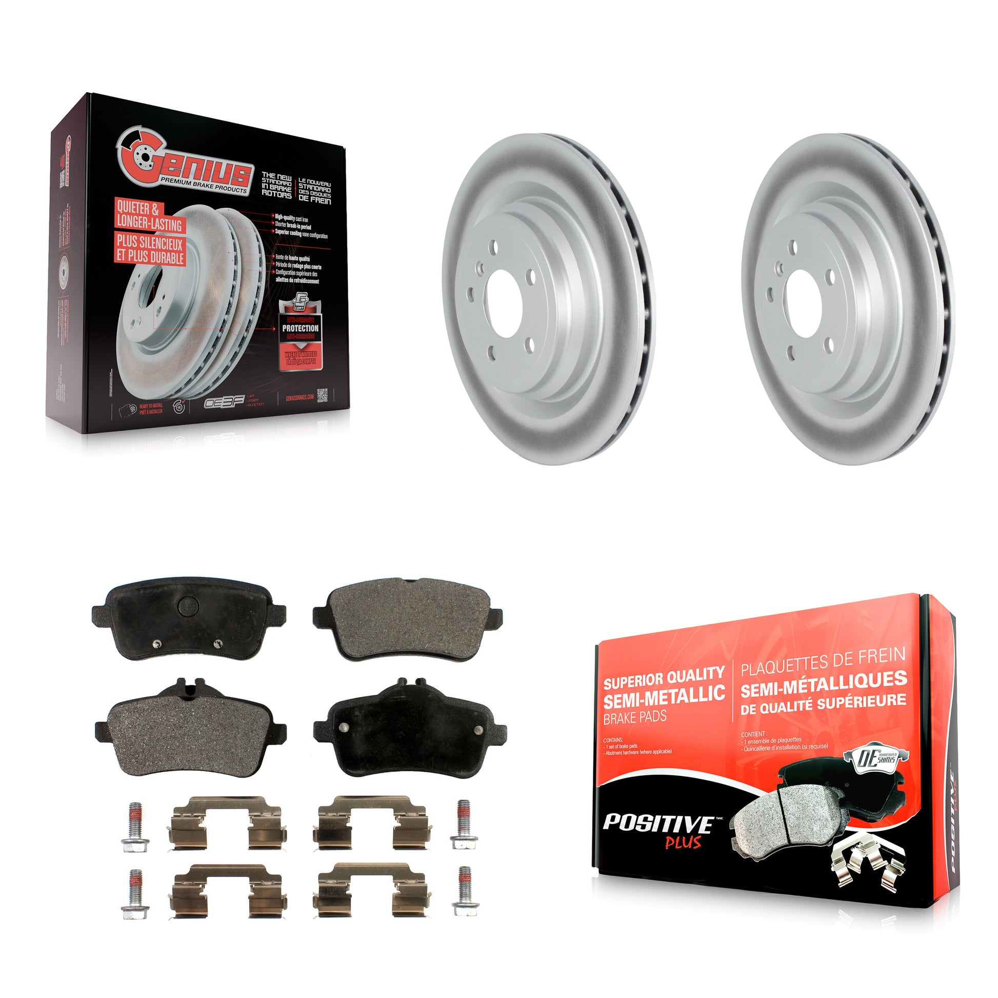 Transit Auto KGF-102538 Disc Brake Kit for 2013-2019 Mercedes-Benz GLE43 AMG, Mercedes-Benz GLE300d and More - Rear